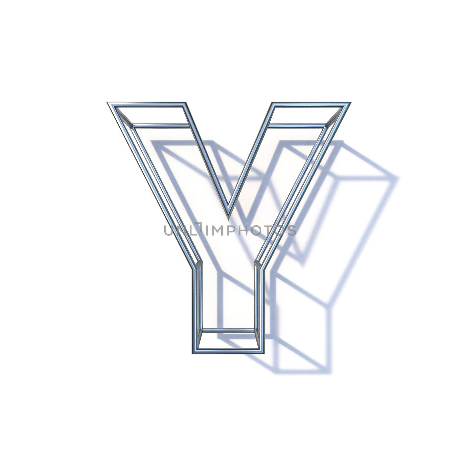 Steel wire frame font Letter Y 3D by djmilic