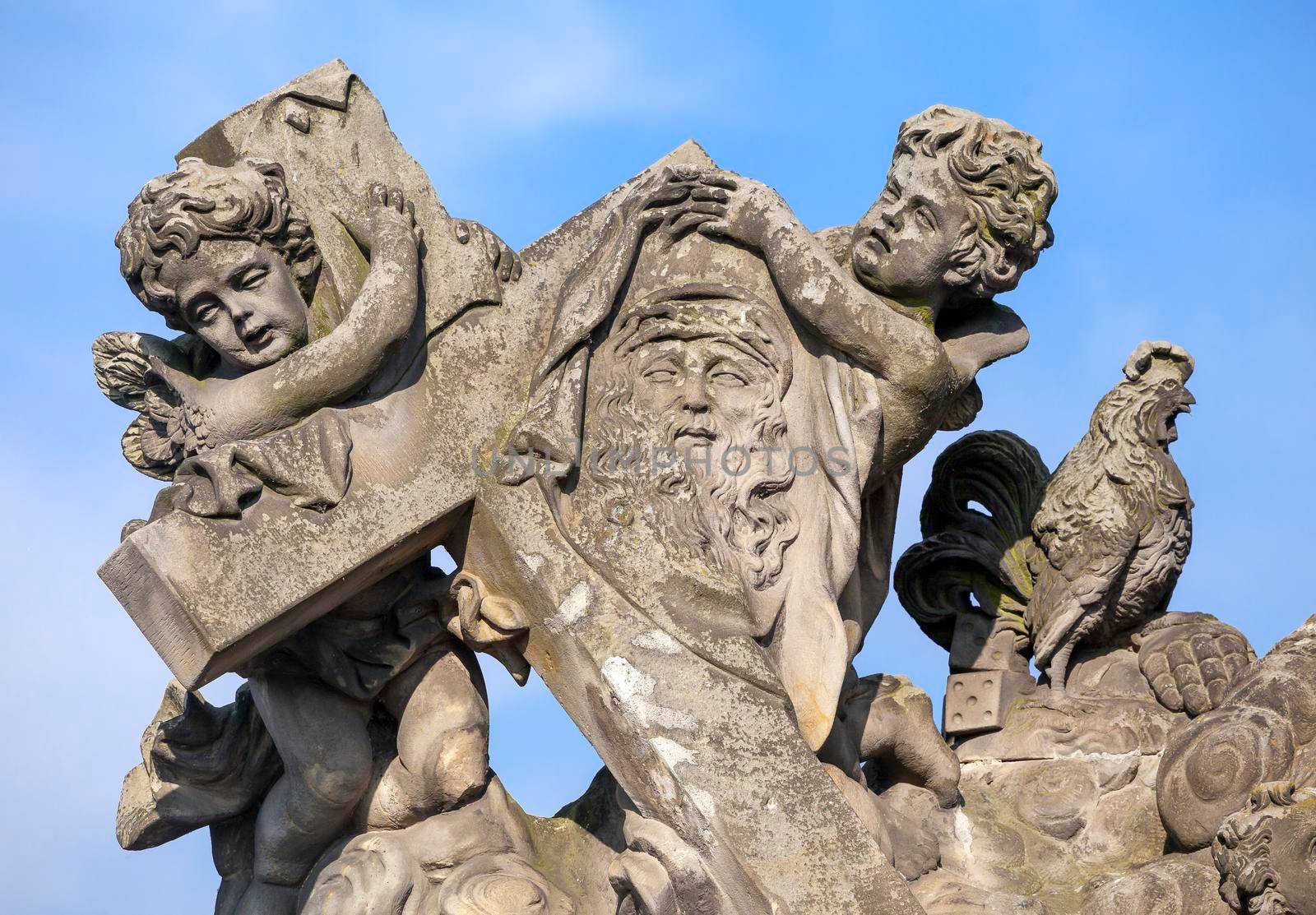 Statue on the Charles bridge in Prague, Czech Republic