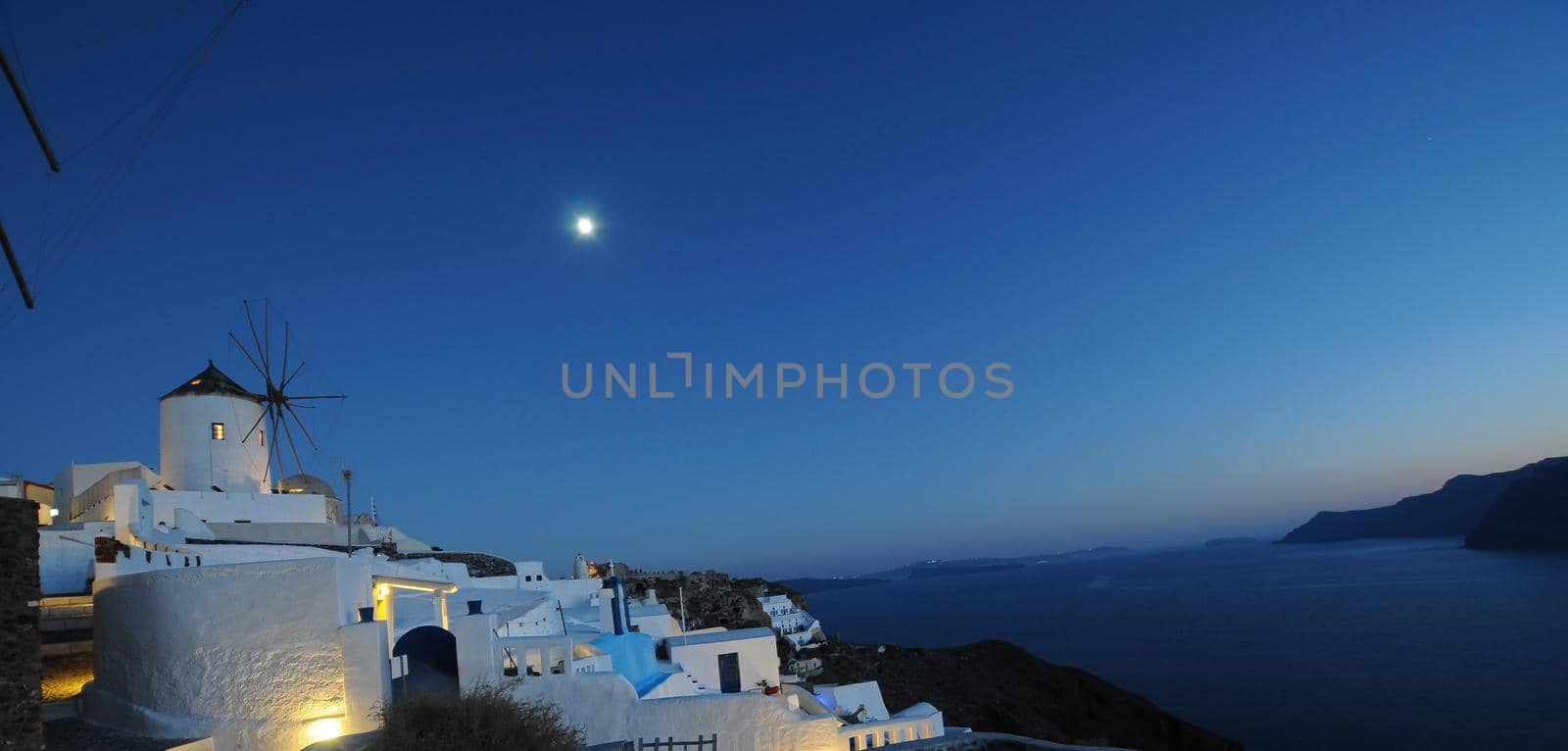 View of Oia town in Santorini island in Greece -- Greek landscape