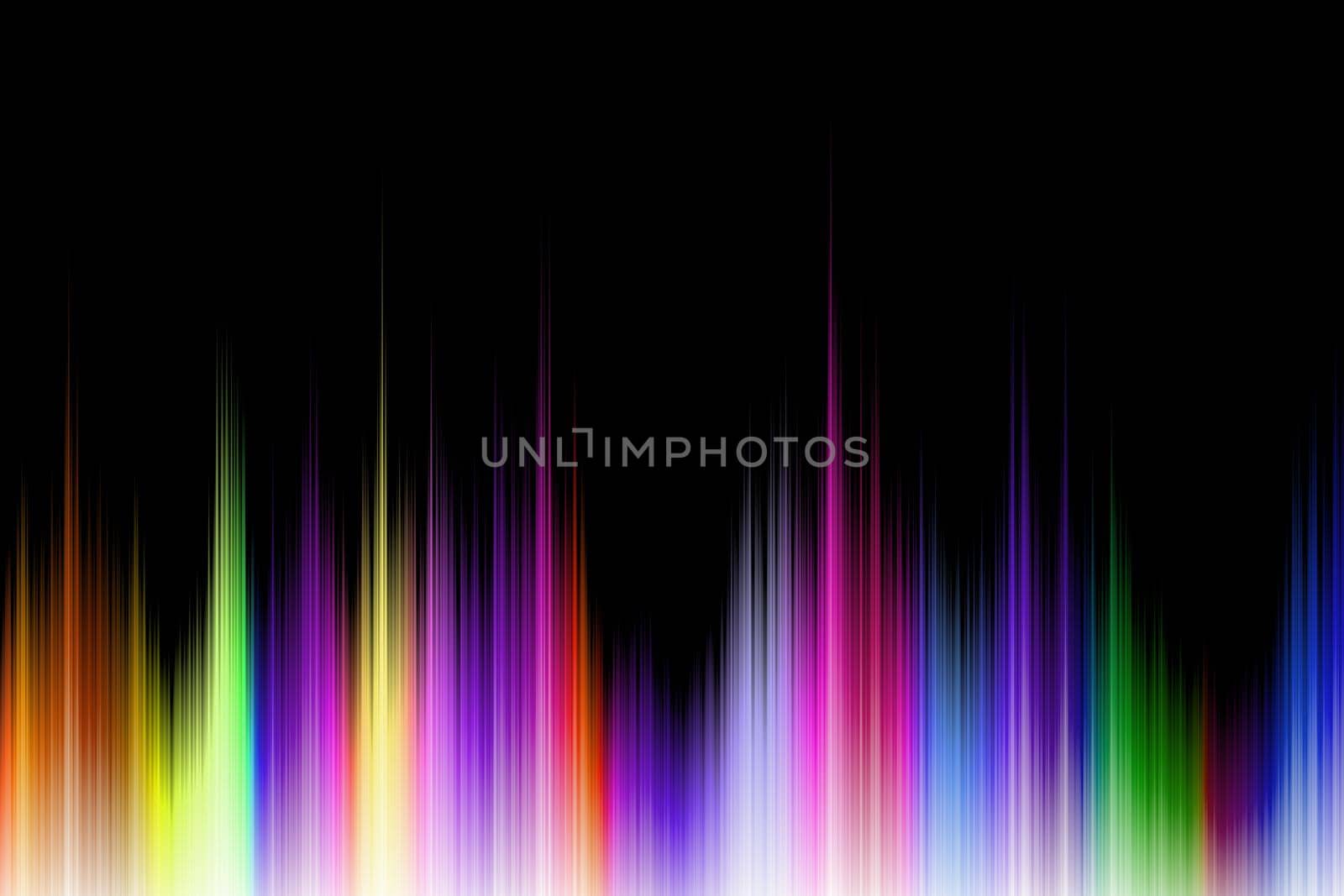 Spectrum of colored lines and outlines. Liquid abstract wave, rainbow colors spectre.