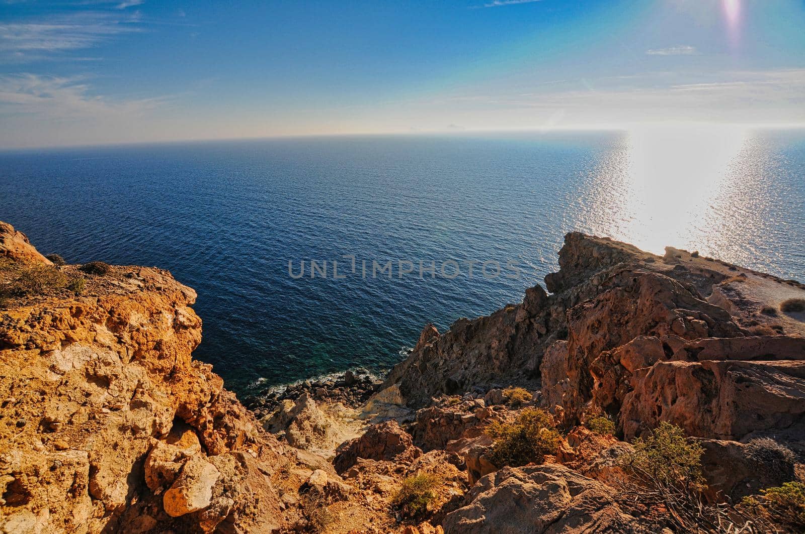 great view of deep blue see and sky