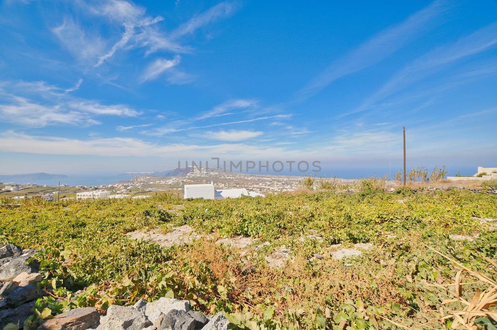 Pyrgos town in Santorini island