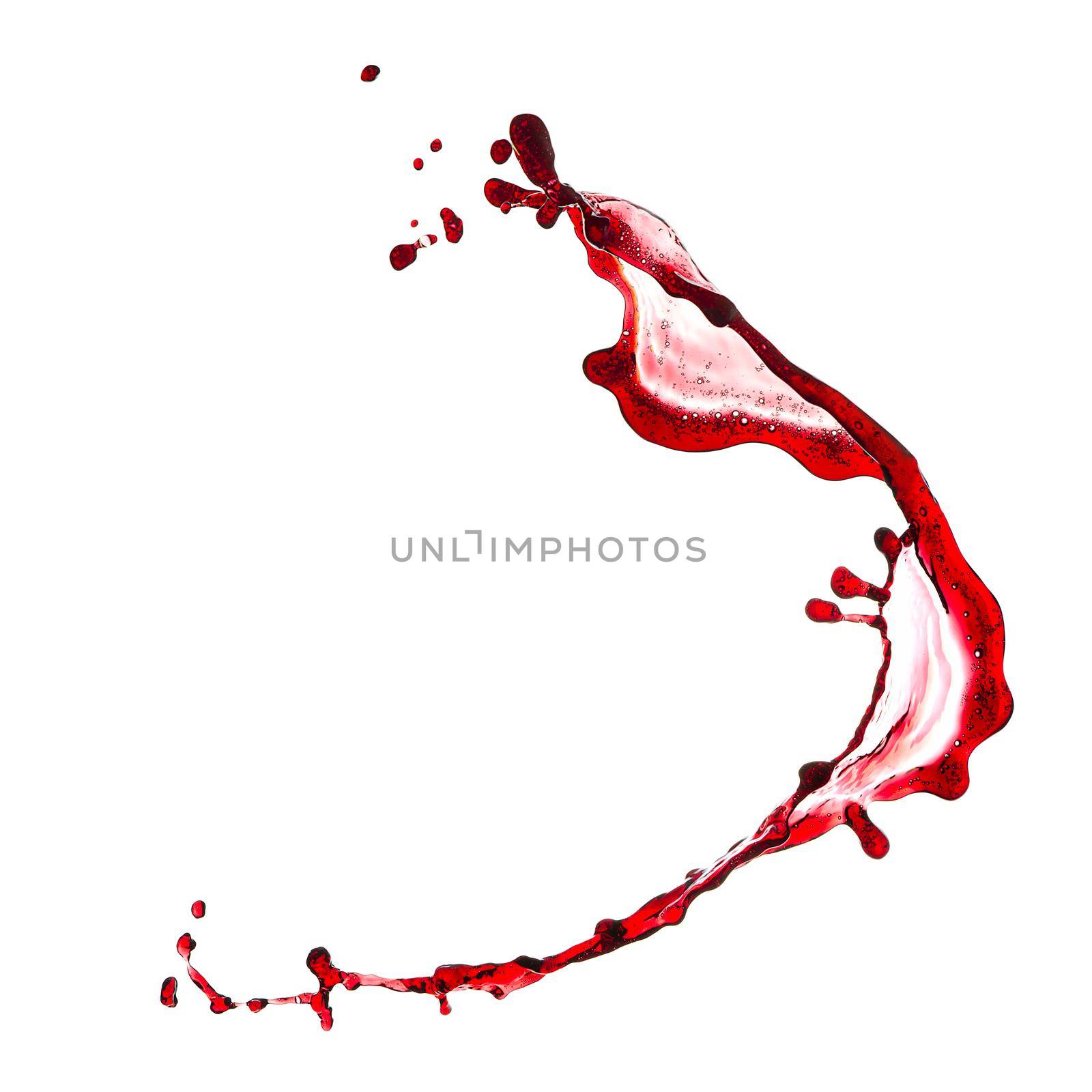 Isolated Red wine splash on white background by PhotoTime