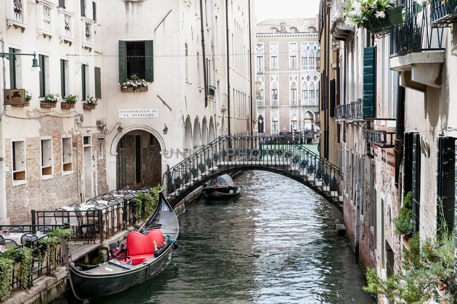 Characteristic bridge over one of the Venetian canals
