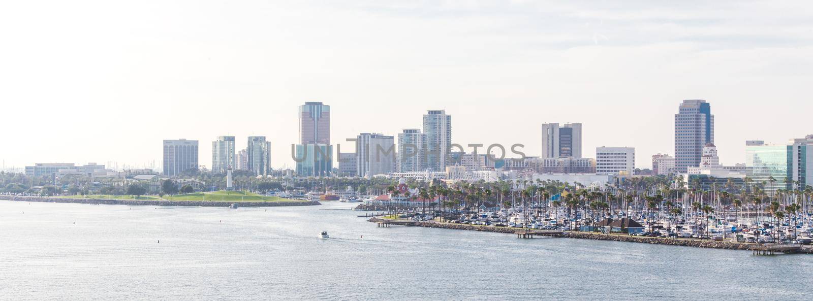 Long Beach California the USA port skyline