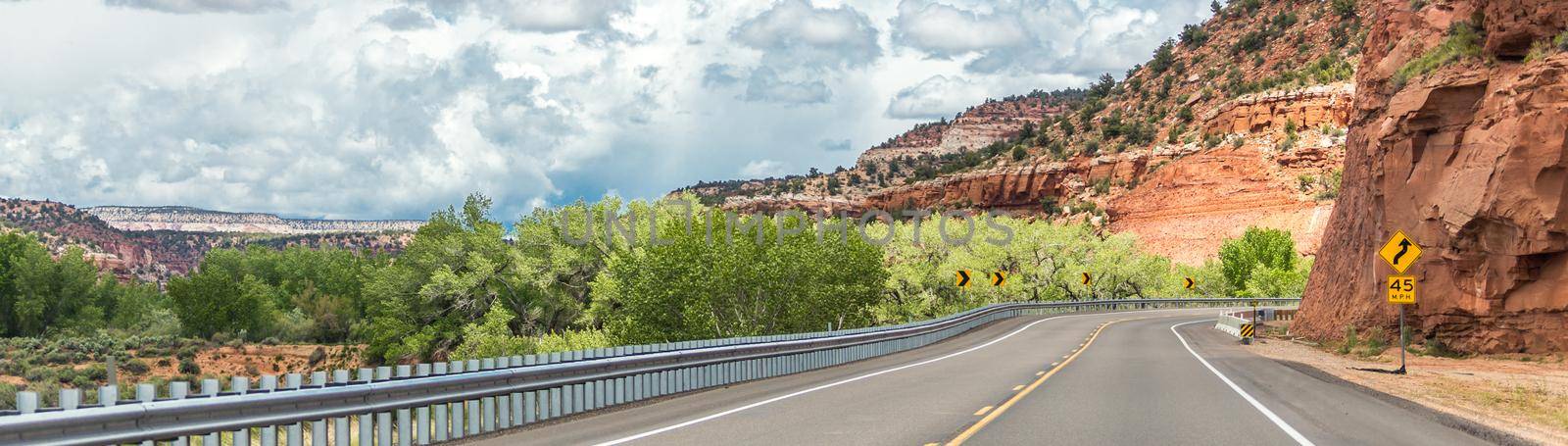 Beautifil Highway in Utah landscape in USA
