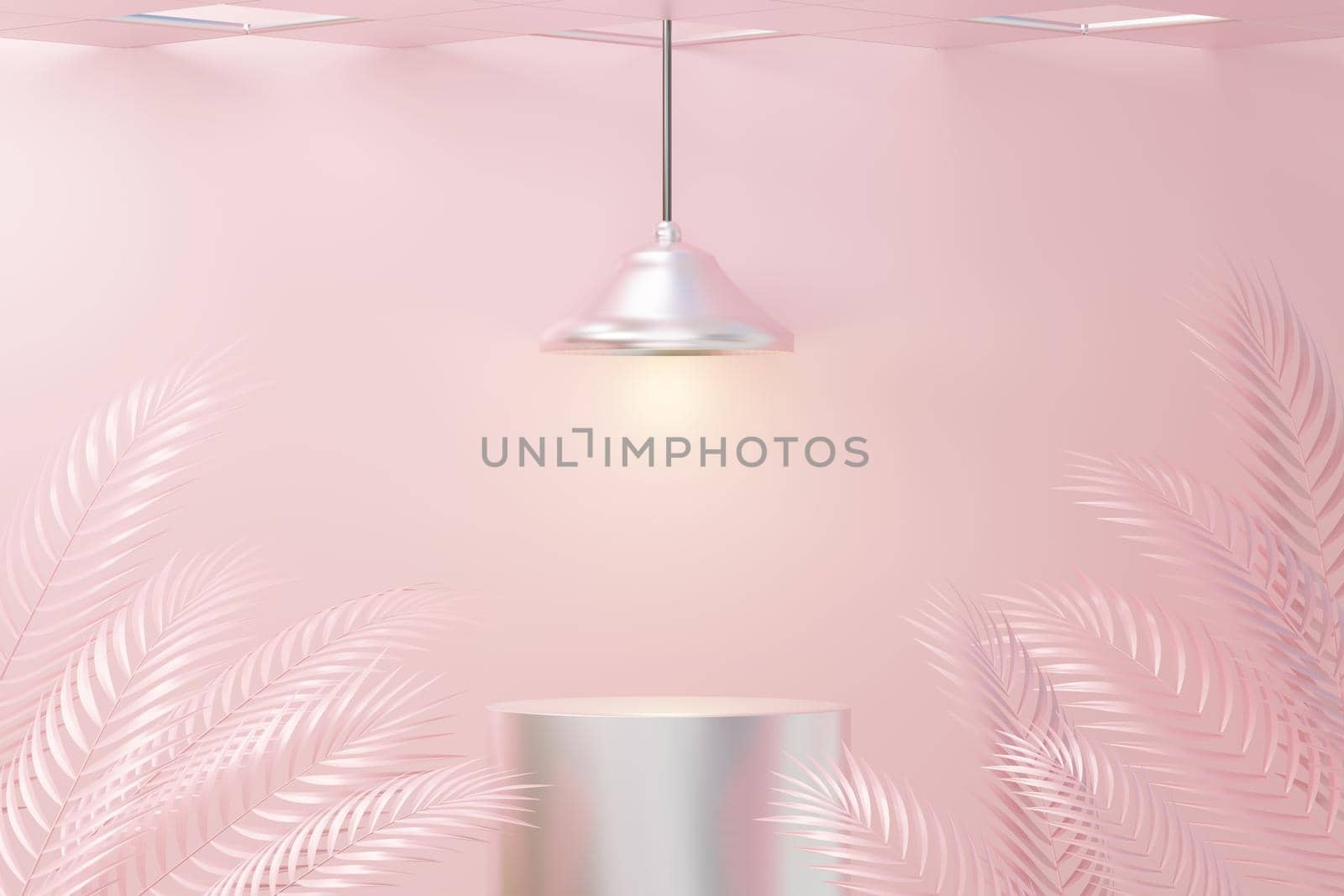 3d render abstract display podium platform for  product presentation and advertising. Minimal scene backdrop with clean design. Vacant pedestal for mock up. Empty stage with pastel color for cosmetic. by tanatpon13p