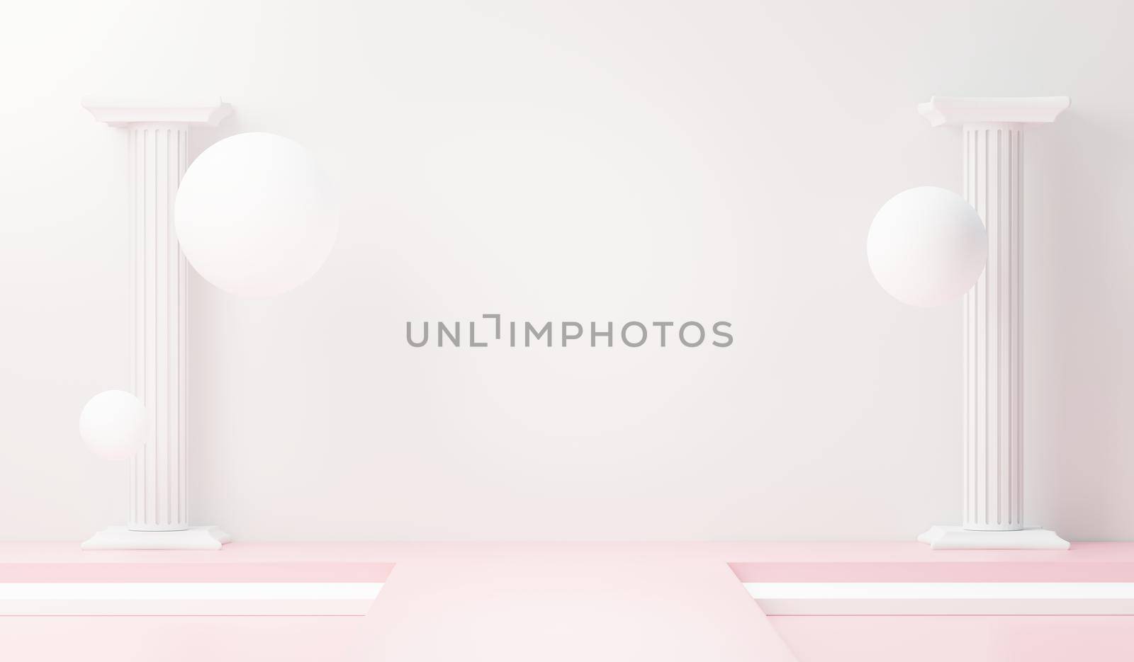 3d render abstract display podium platform for  product presentation and advertising. Minimal scene backdrop with clean design. Vacant pedestal for mock up. Empty stage with pastel color for cosmetic. by tanatpon13p