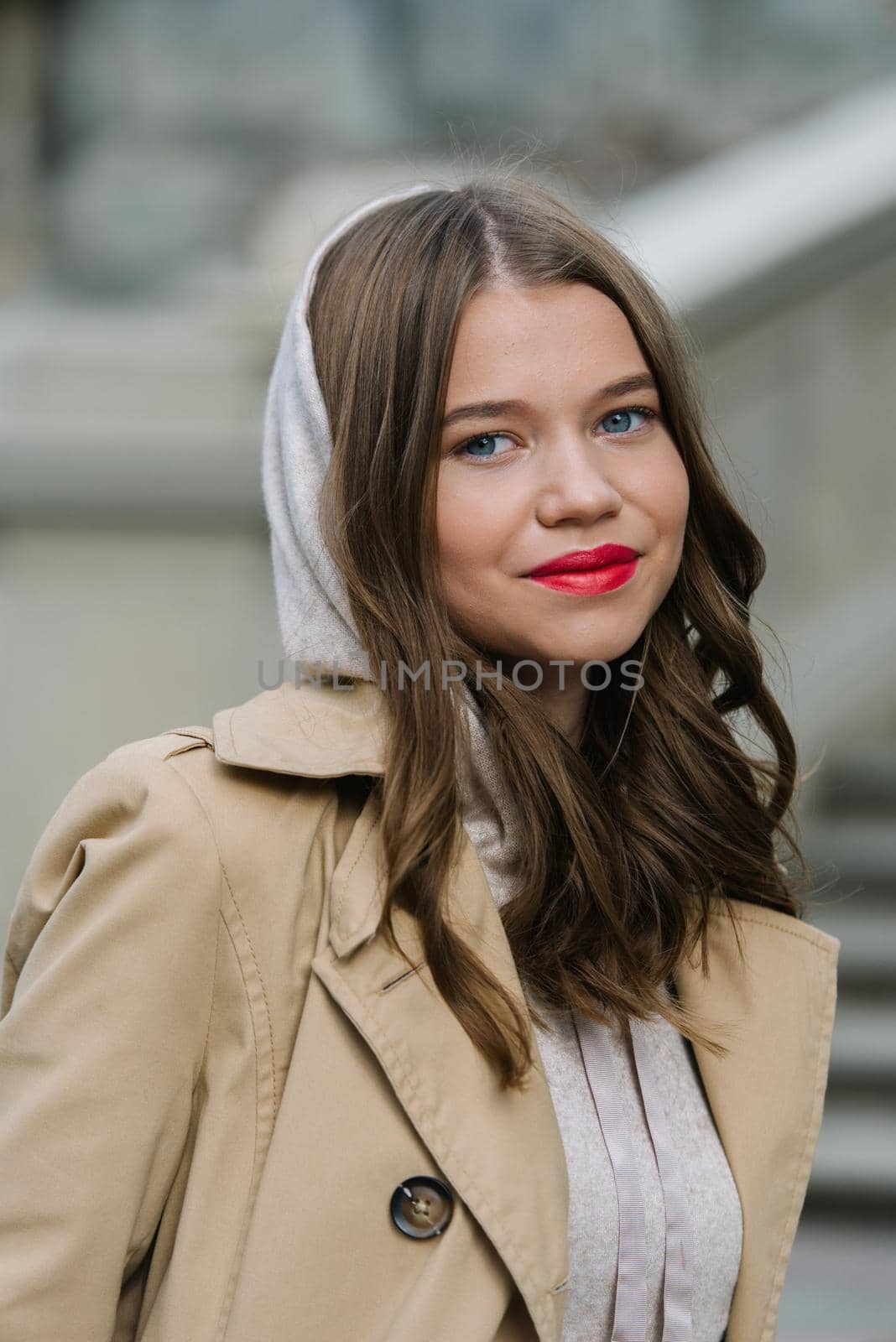 Portrait of fashionable women in beige sports suit and trench co by Ashtray25