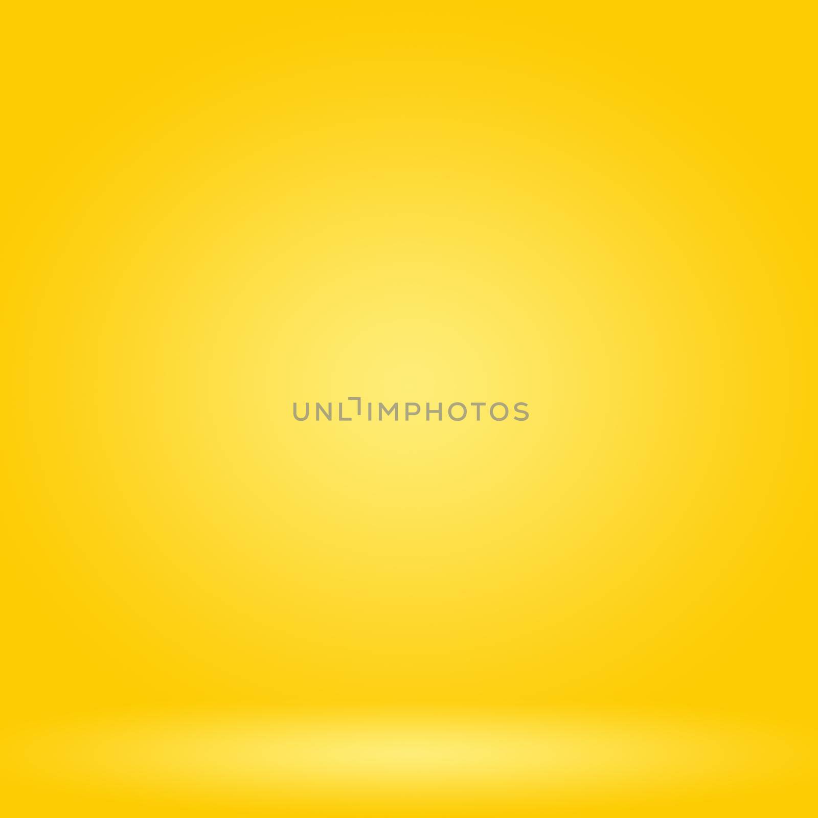 Abstract solid of shining yellow gradient studio wall room background. by Benzoix