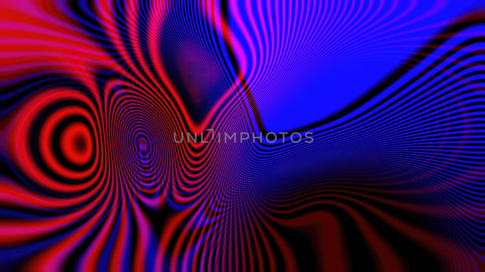 Zebra red and blue contour shadow abstract background