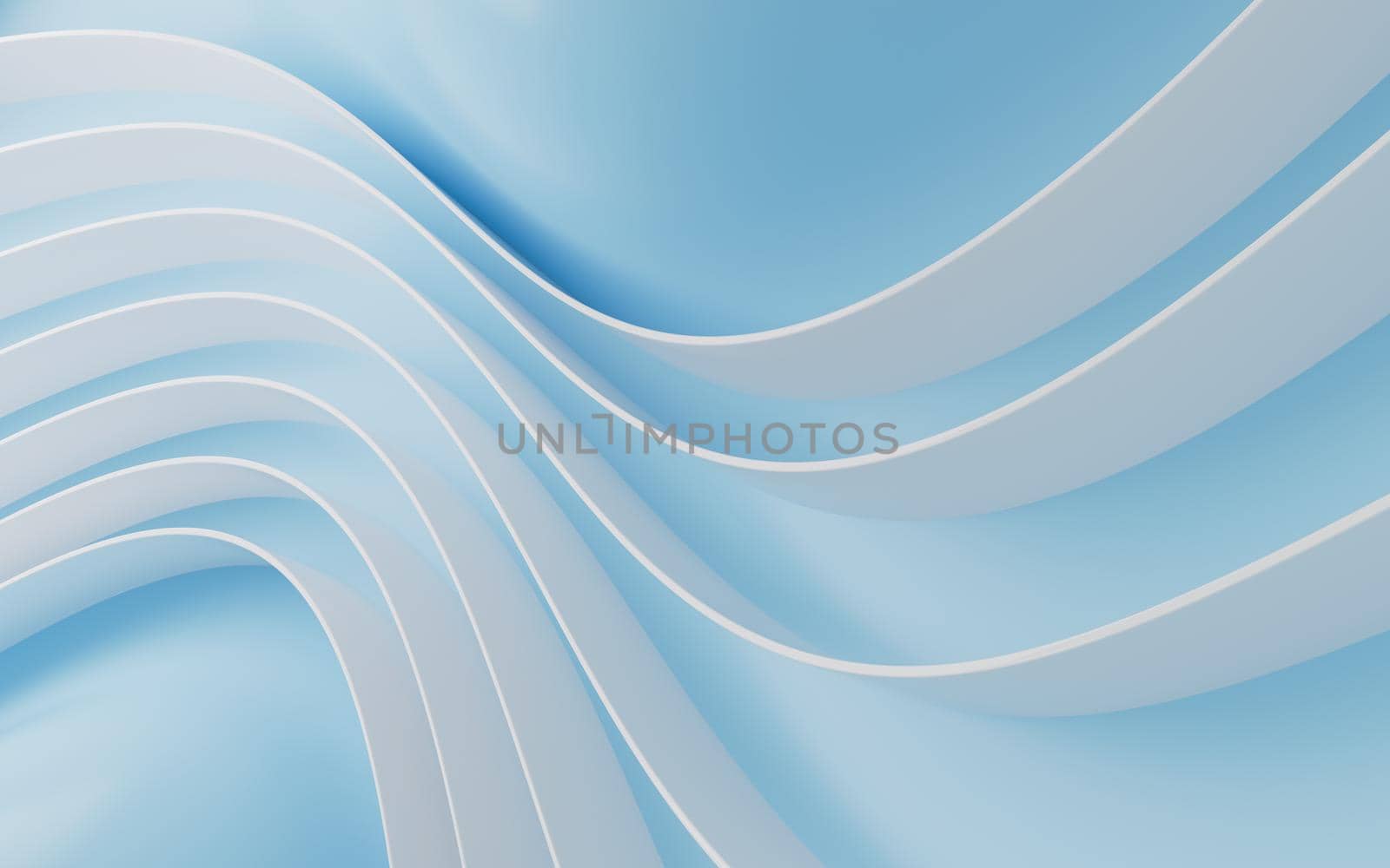 Curve geometry stripe, minimal background, 3d rendering. Computer digital drawing.