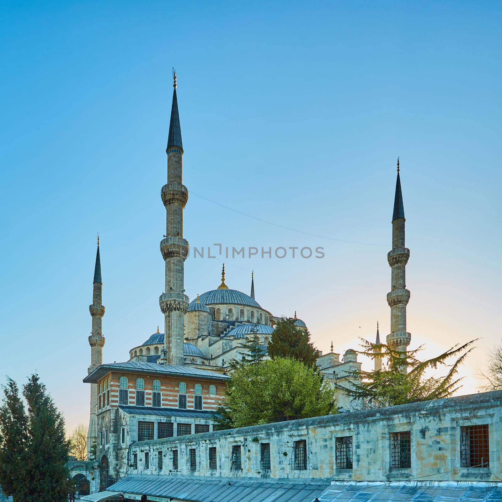 The Blue Mosque also called Sultan Ahmed Mosque or Sultan Ahmet Mosque in Istanbul, Turkey.