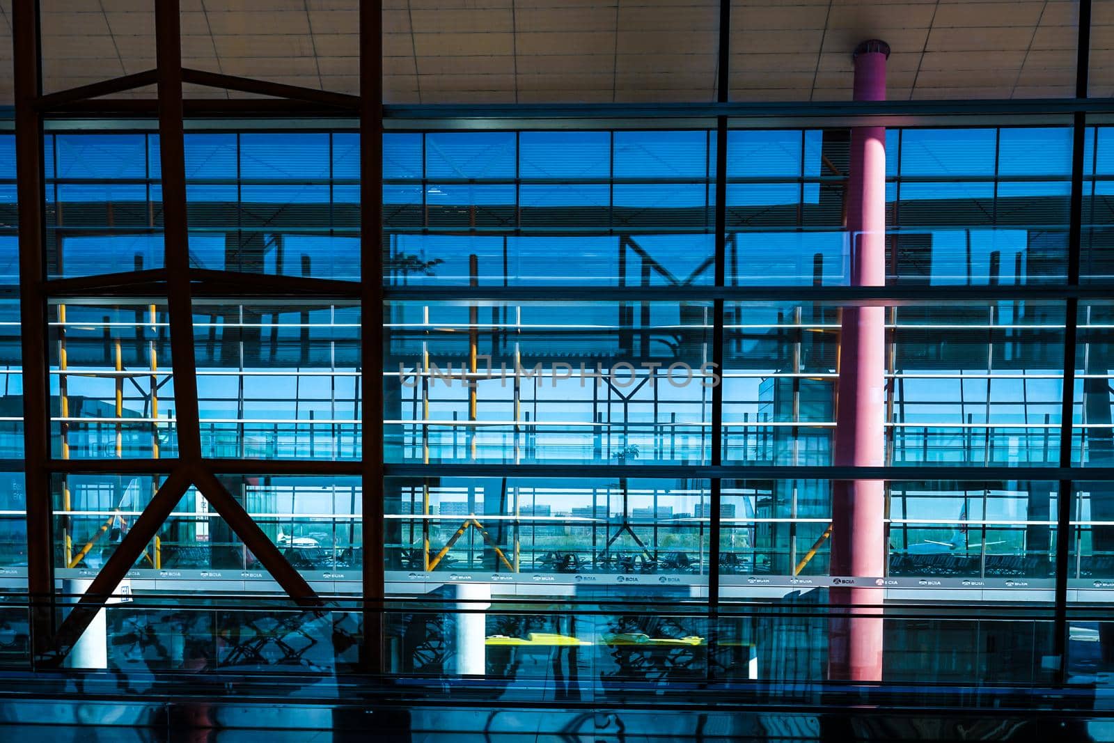 Image of Beijing International Airport Terminal. Shooting Location: China, Beijing