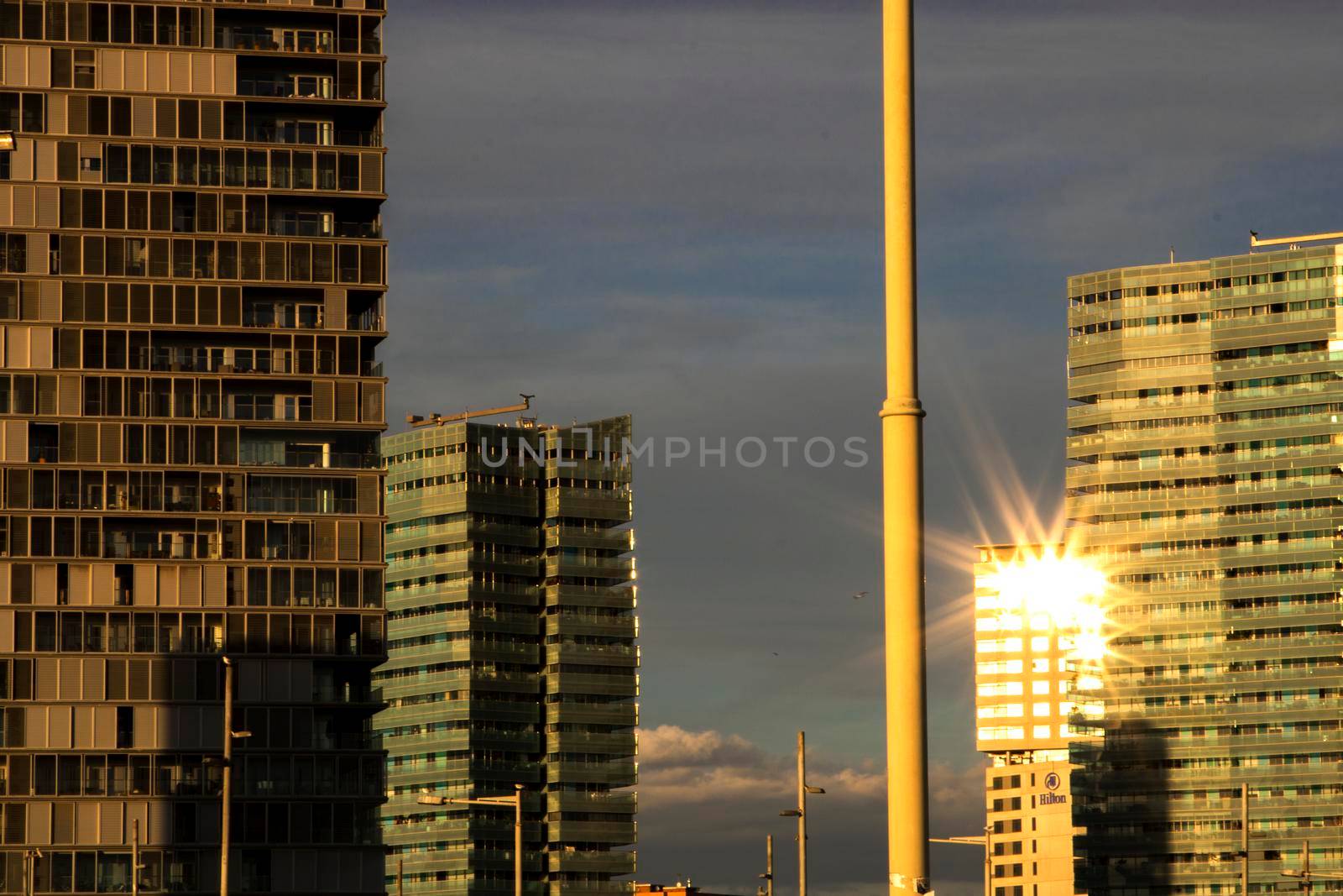 Sunny Barcelona skyscrapers by ValentimePix