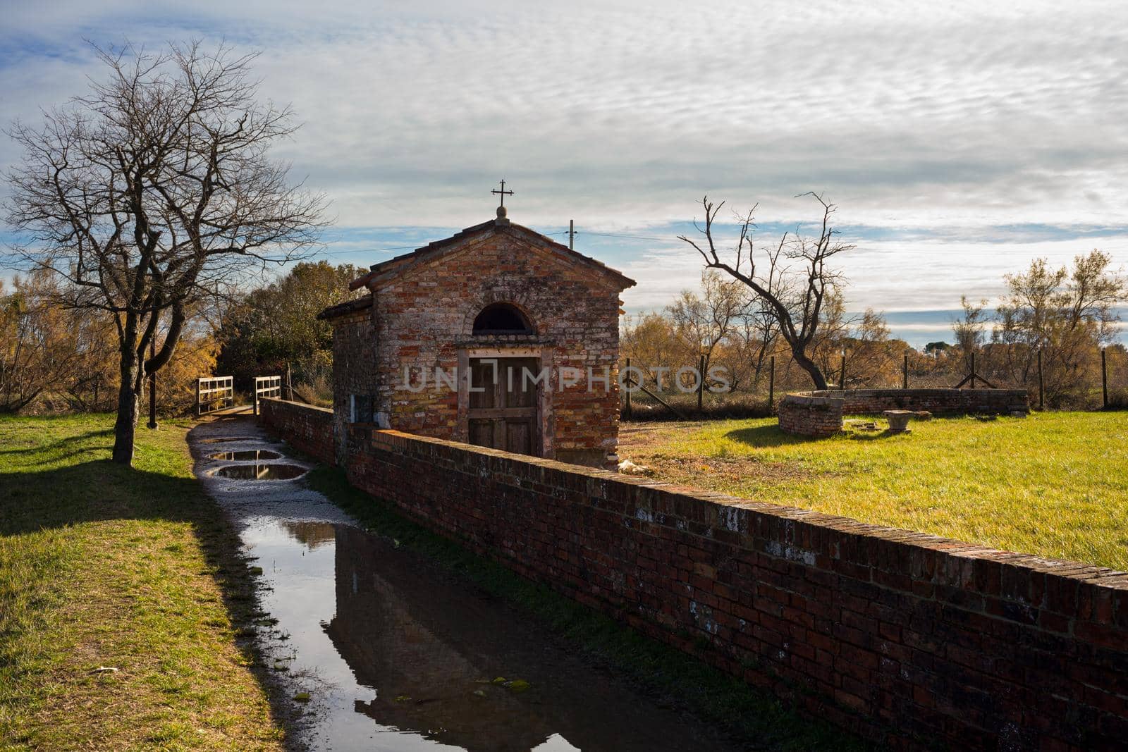 View of the Torcello garden, Venice. Italy