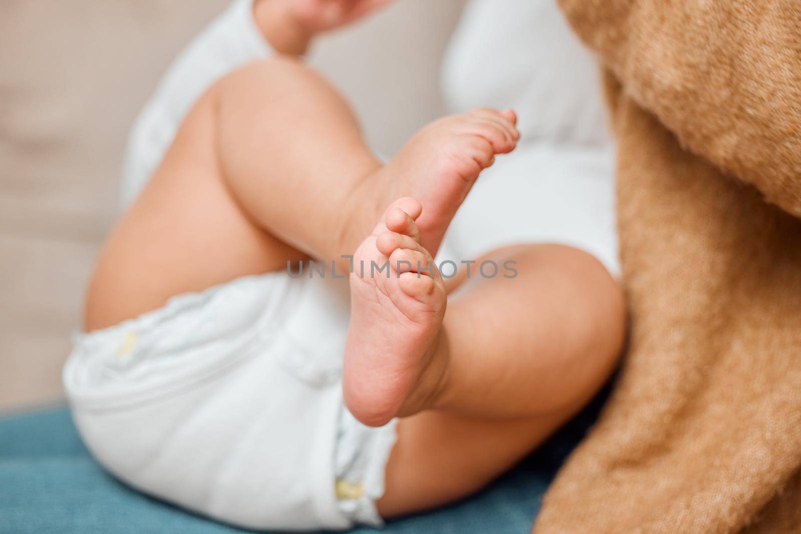 Closeup shot of a babys feet.