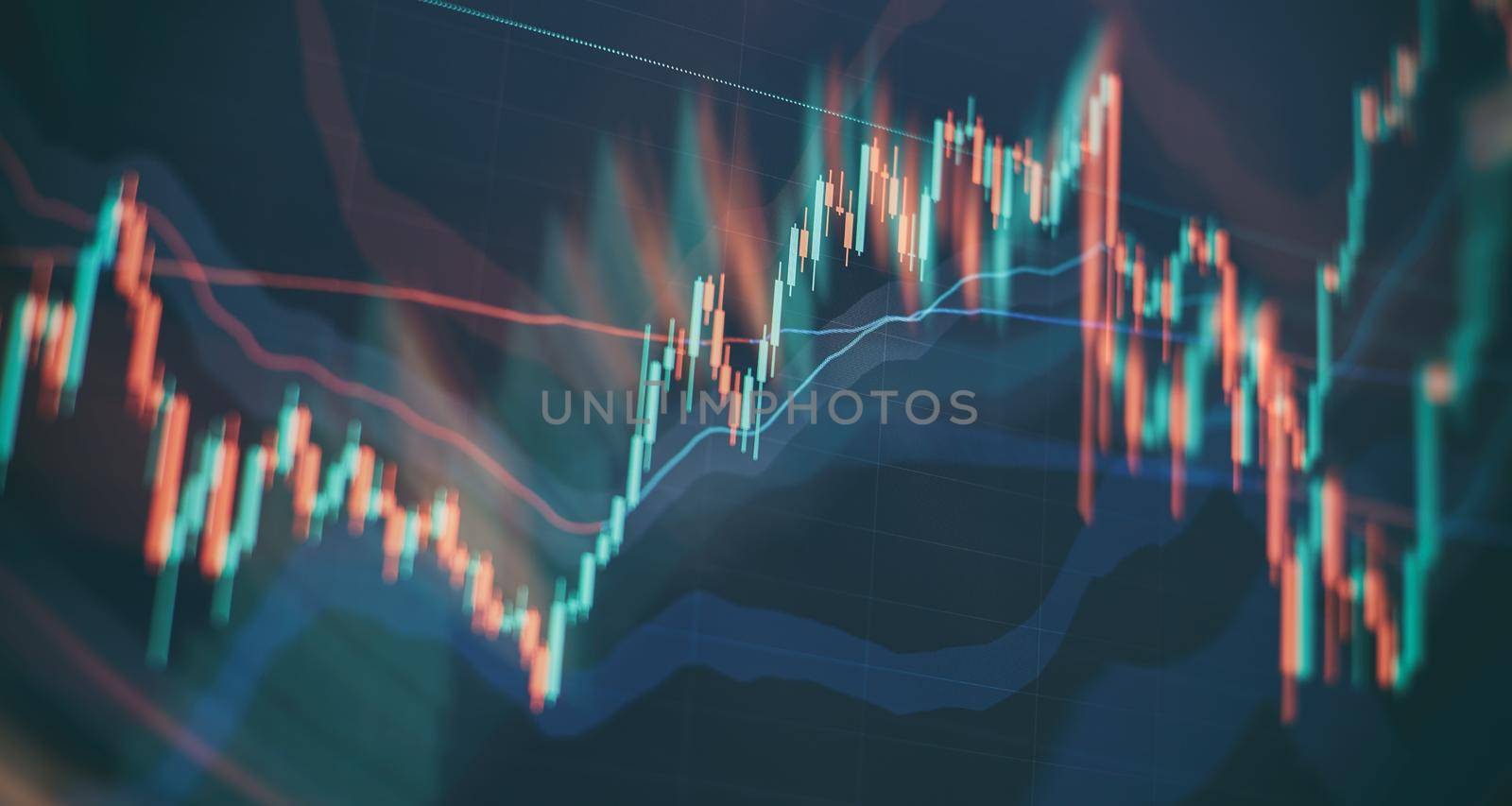 financial graph on technology abstract background represent financial crisis,financial meltdown