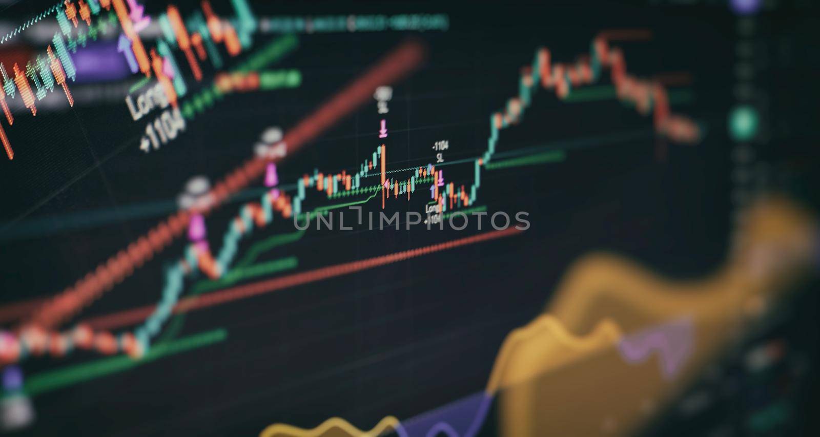 financial graph on technology abstract background represent financial crisis,financial meltdown