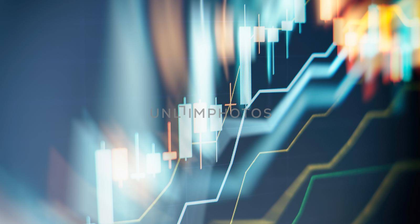 Economic trends business idea and all art work design. Abstract finance background by Maximusnd