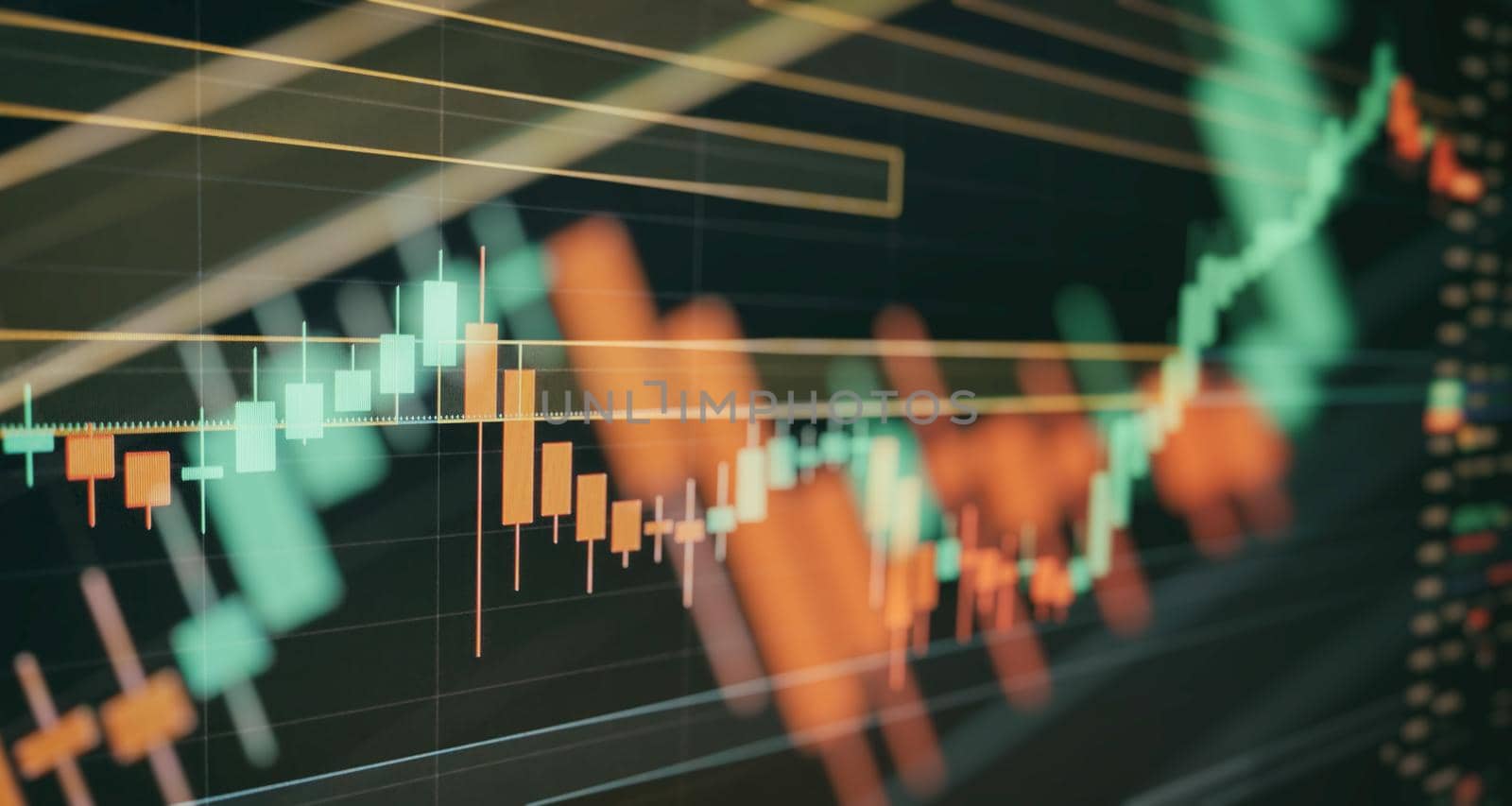 Business financial or stock market background. Business graph on stock market financial exchange by Maximusnd