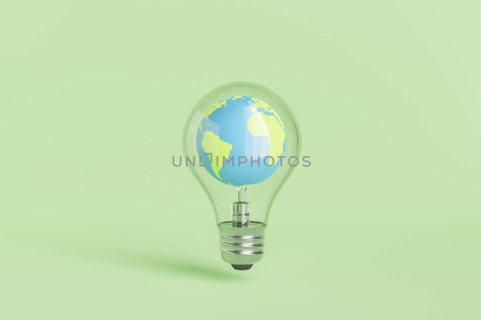 Planet Earth in glass bulb by asolano
