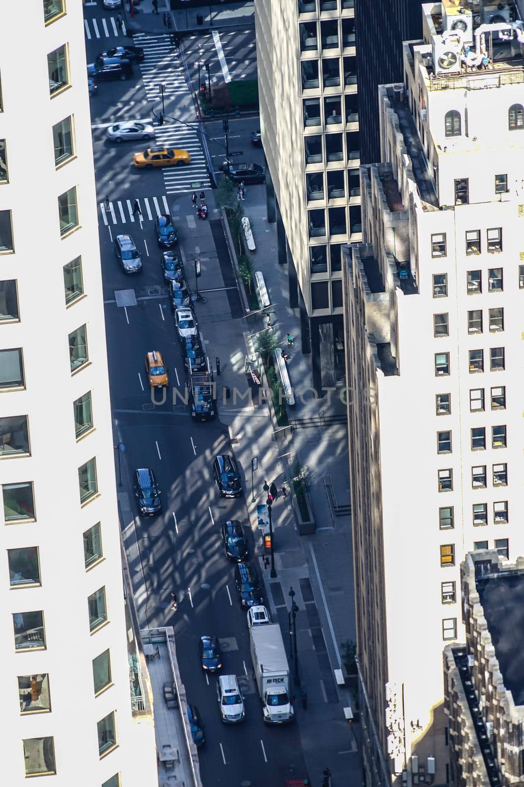 Transportation view from Rockefeller Center (top of the lock). Shooting Location: New York, Manhattan