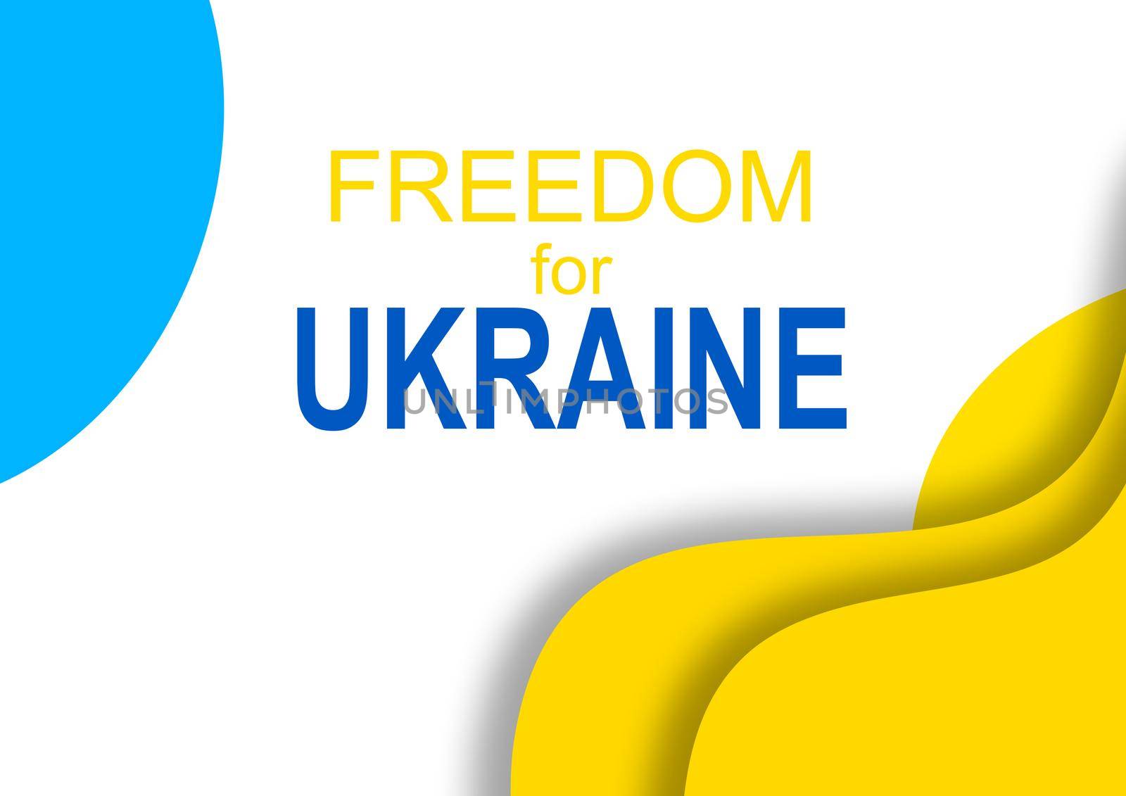 Ukraine freedom abstraction, blue yellow