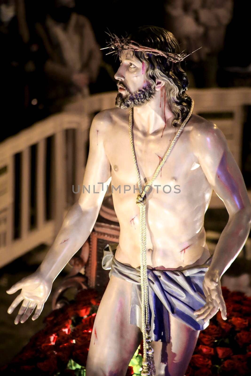 Christ in procession of Holy Week in Elche, Spain by soniabonet