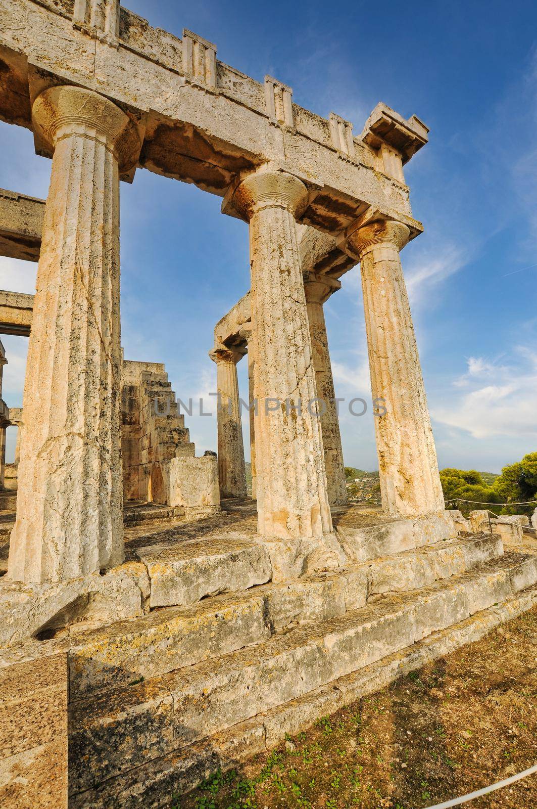 The Temple of Aphaia dedicated to the goddess Aphaia on the Greek island of Aigina by feelmytravel