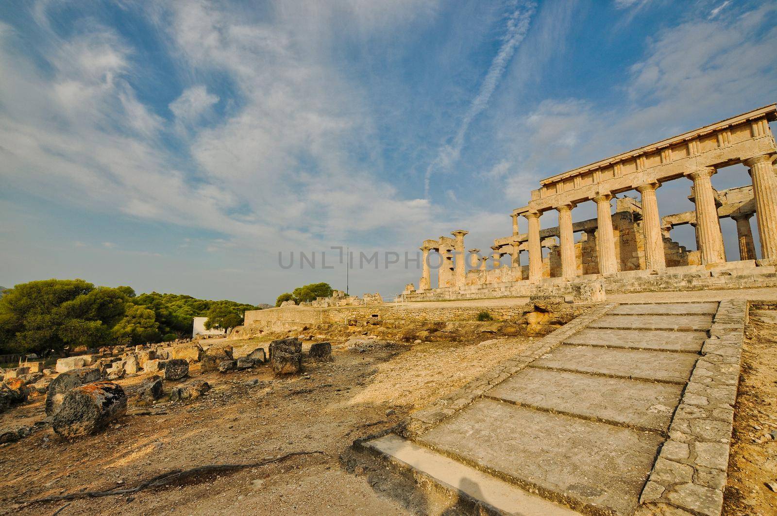 Aphaia temple in Aegina Island, Greece, ancient Greek civilizaton