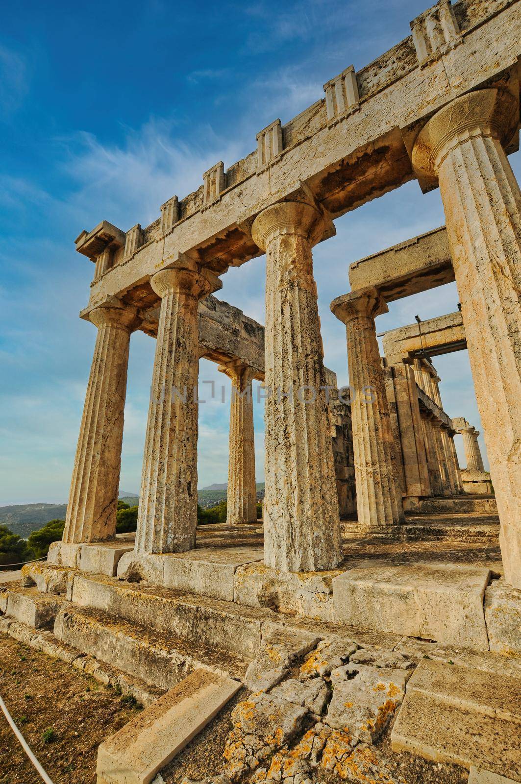 The Temple of Aphaia dedicated to the goddess Aphaia on the Greek island of Aigina by feelmytravel