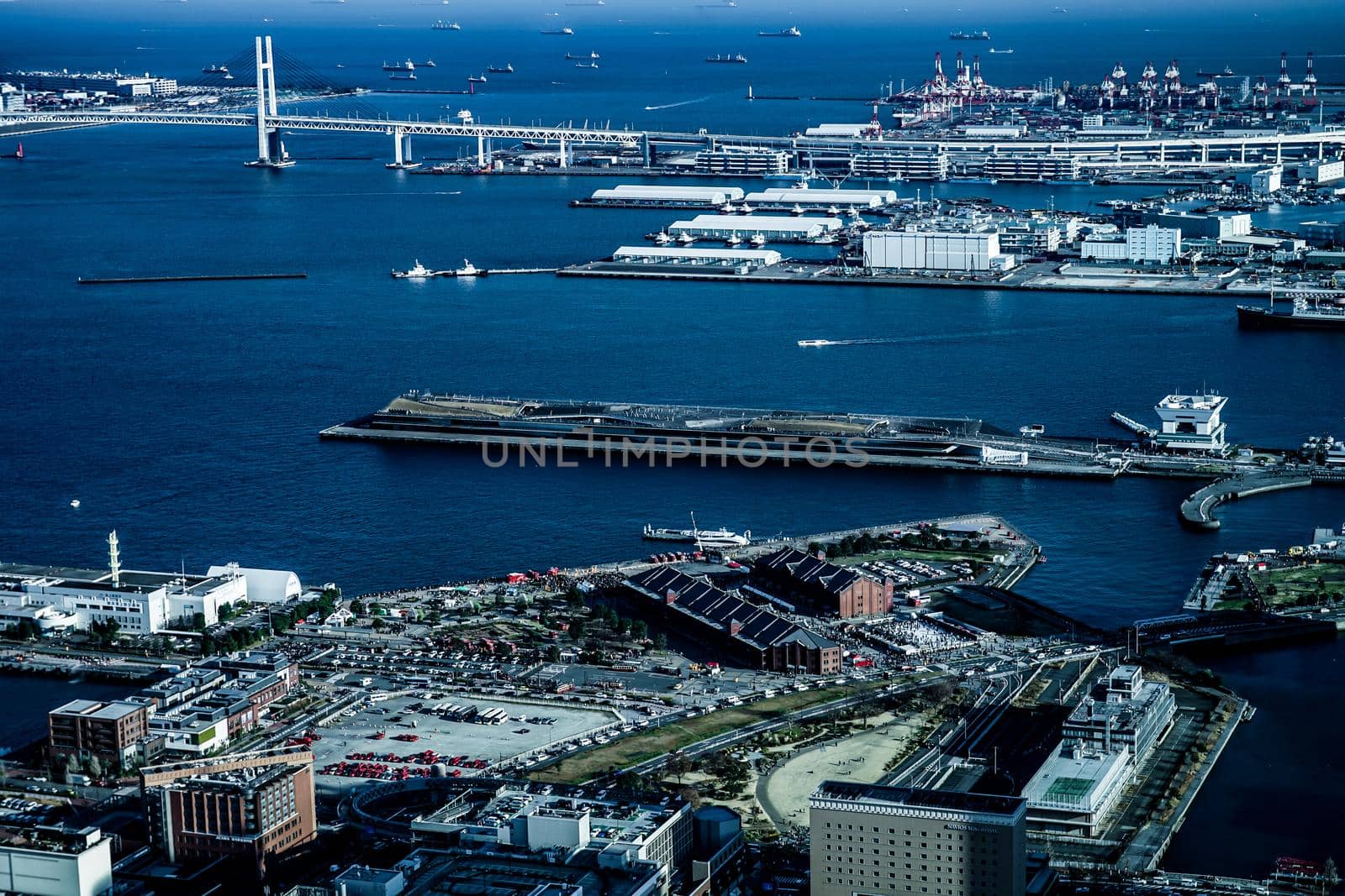 The cityscape seen from Yokohama Landmark Tower. Shooting Location: Yokohama-city kanagawa prefecture