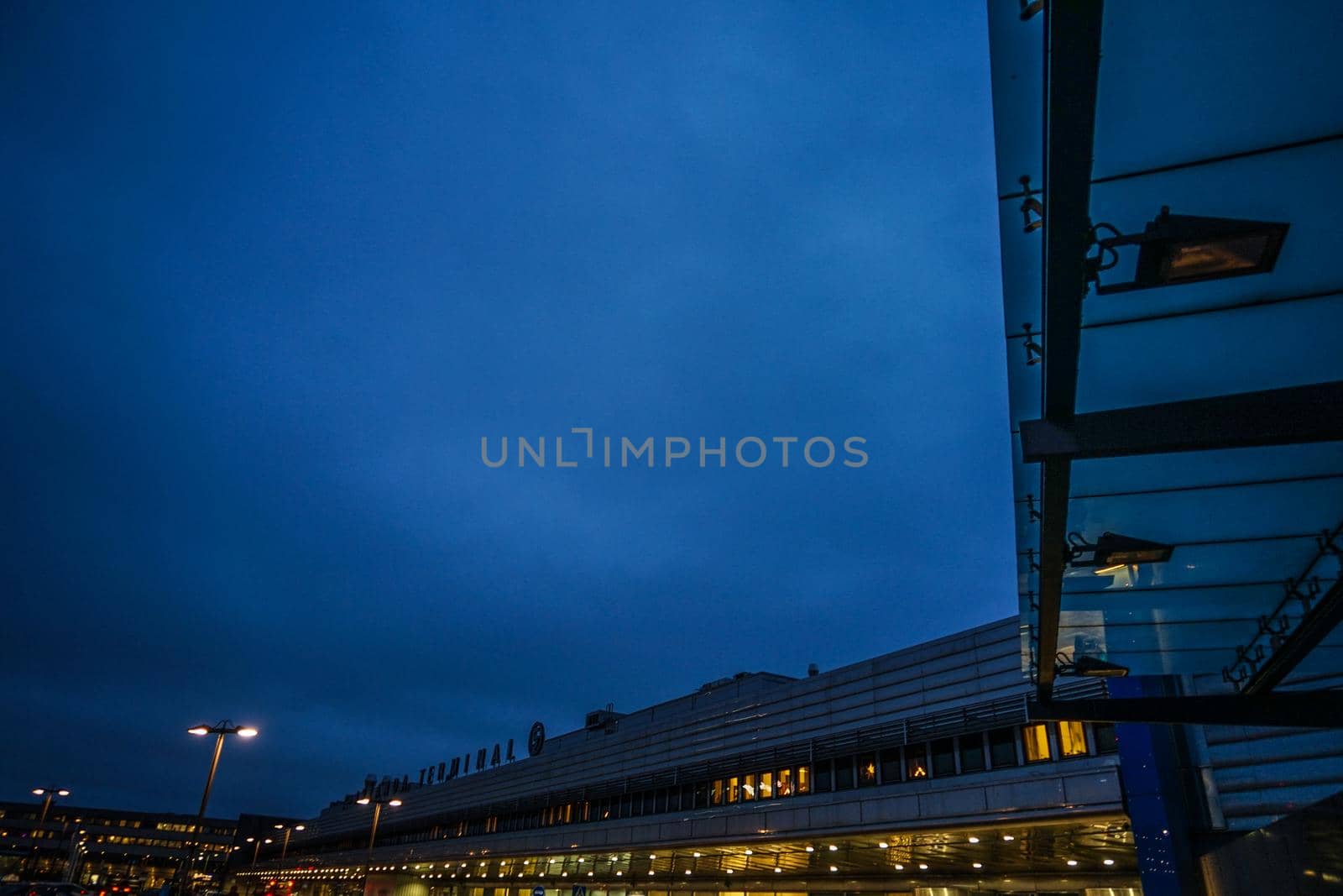 Early morning Arlanda International Airport. Shooting Location: Sweden, Stockholm
