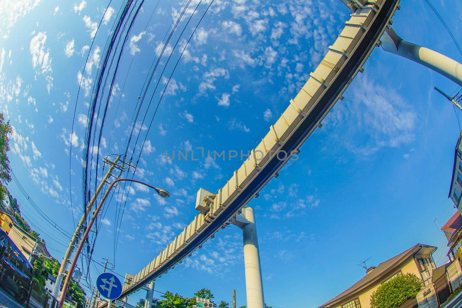 Shonan Monorail Rail Image. Shooting Location: Kamakura City, Kanagawa Prefecture