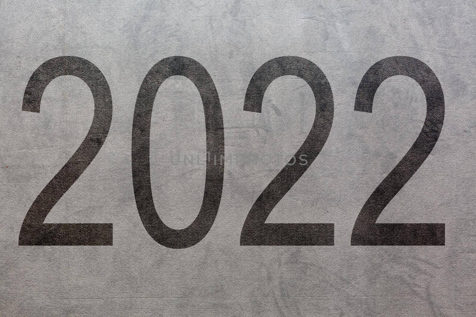 The year 2022 written in vintage background by Andelov13