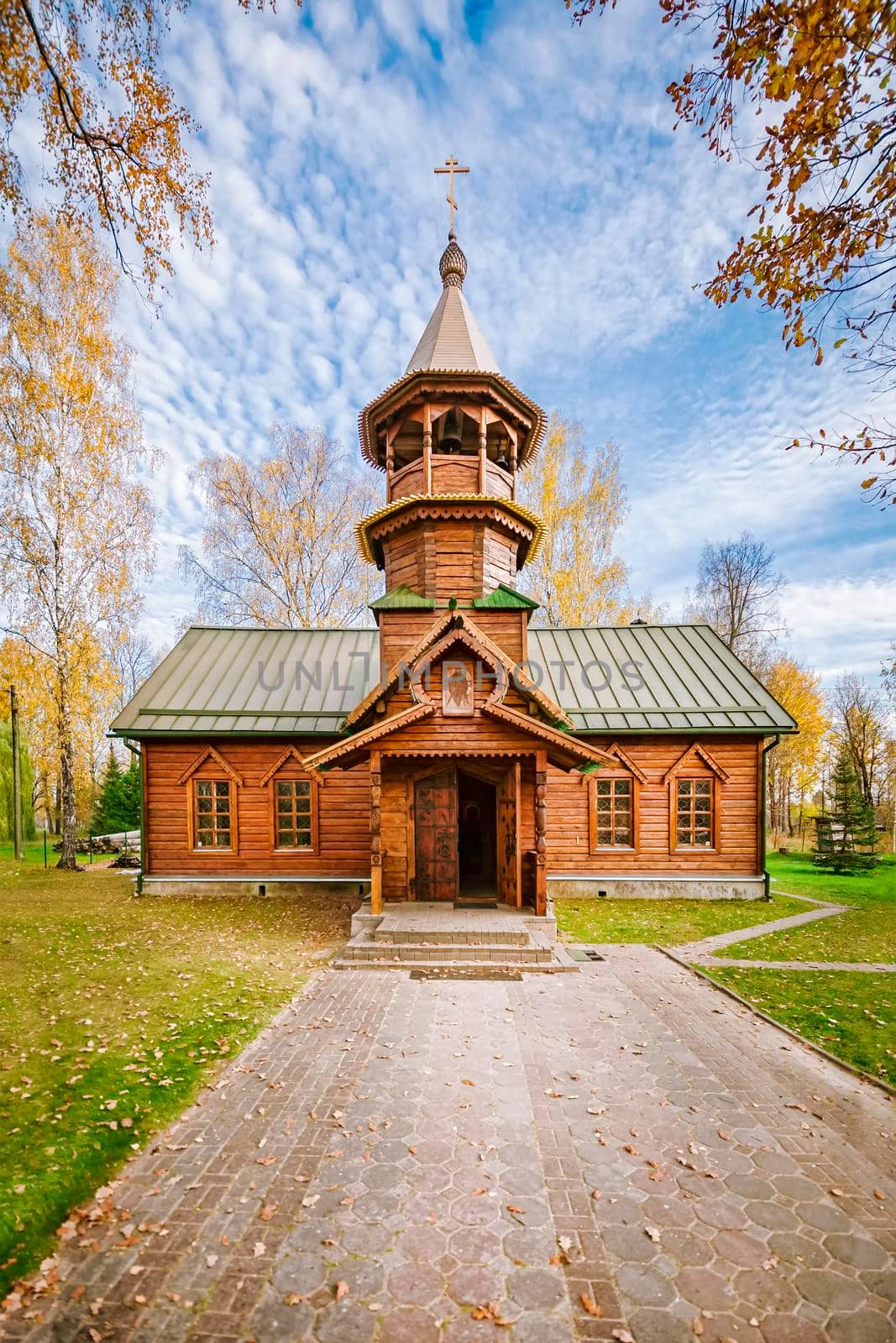 Old wooden Karsava St. Eufrosinia Orthodox church