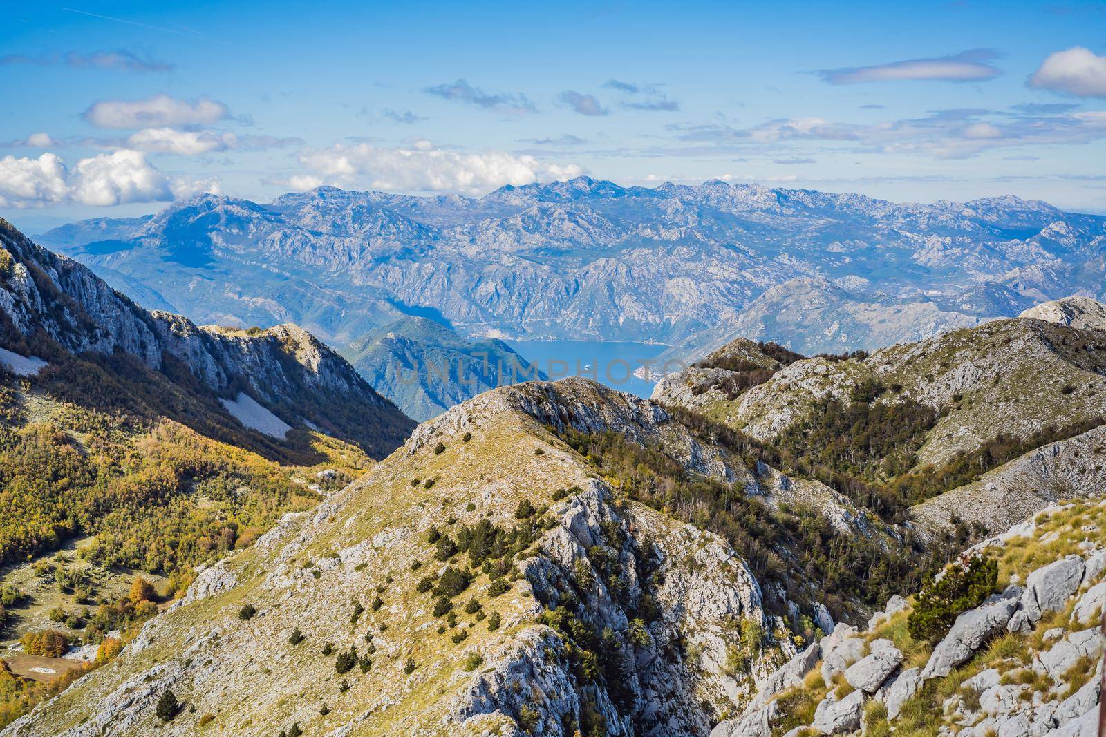 Summer mountain landscape at national park Lovcen, Montenegro. Sunny summer day.