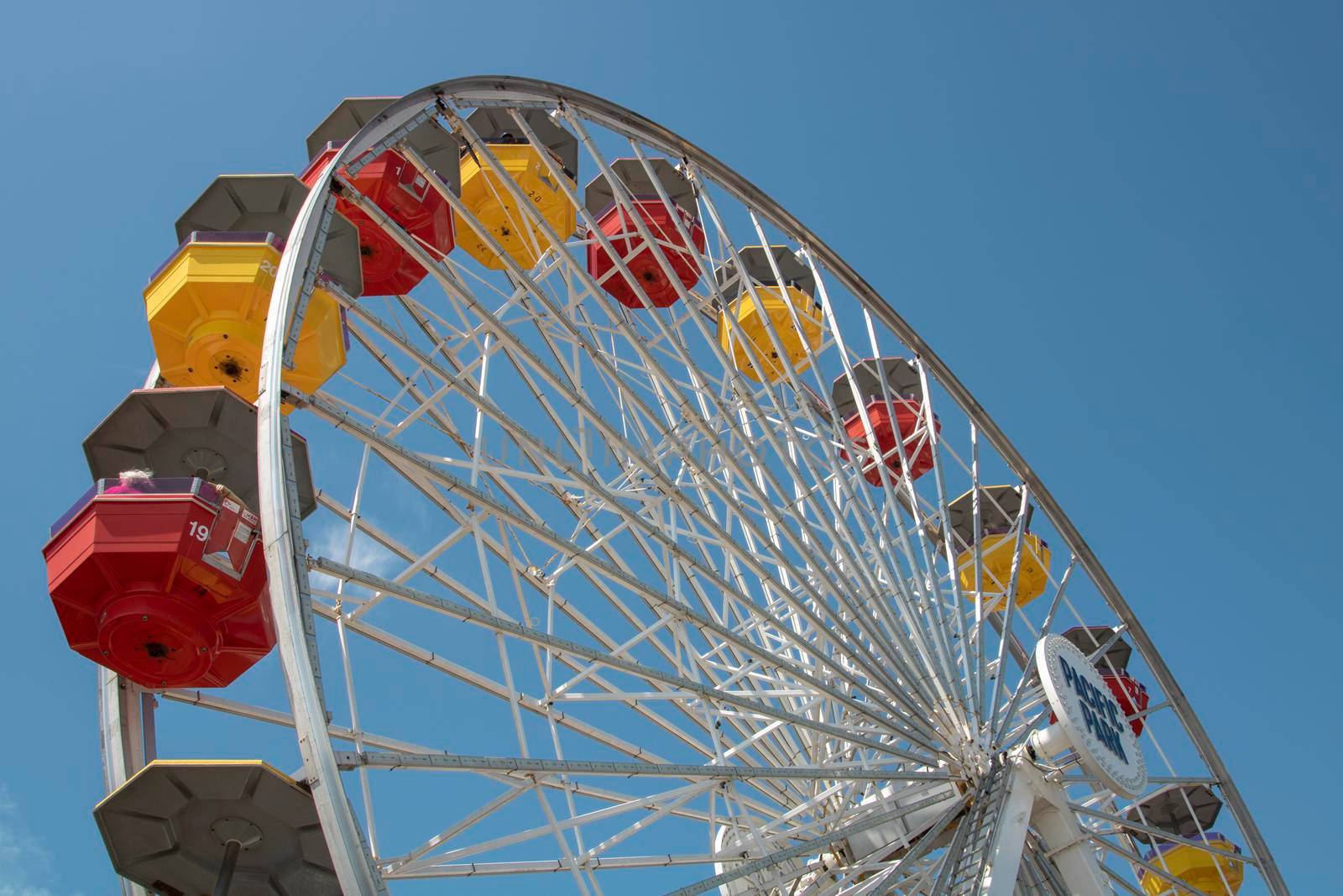 Colourful ferris wheel in Santa Monica in Los Angeles