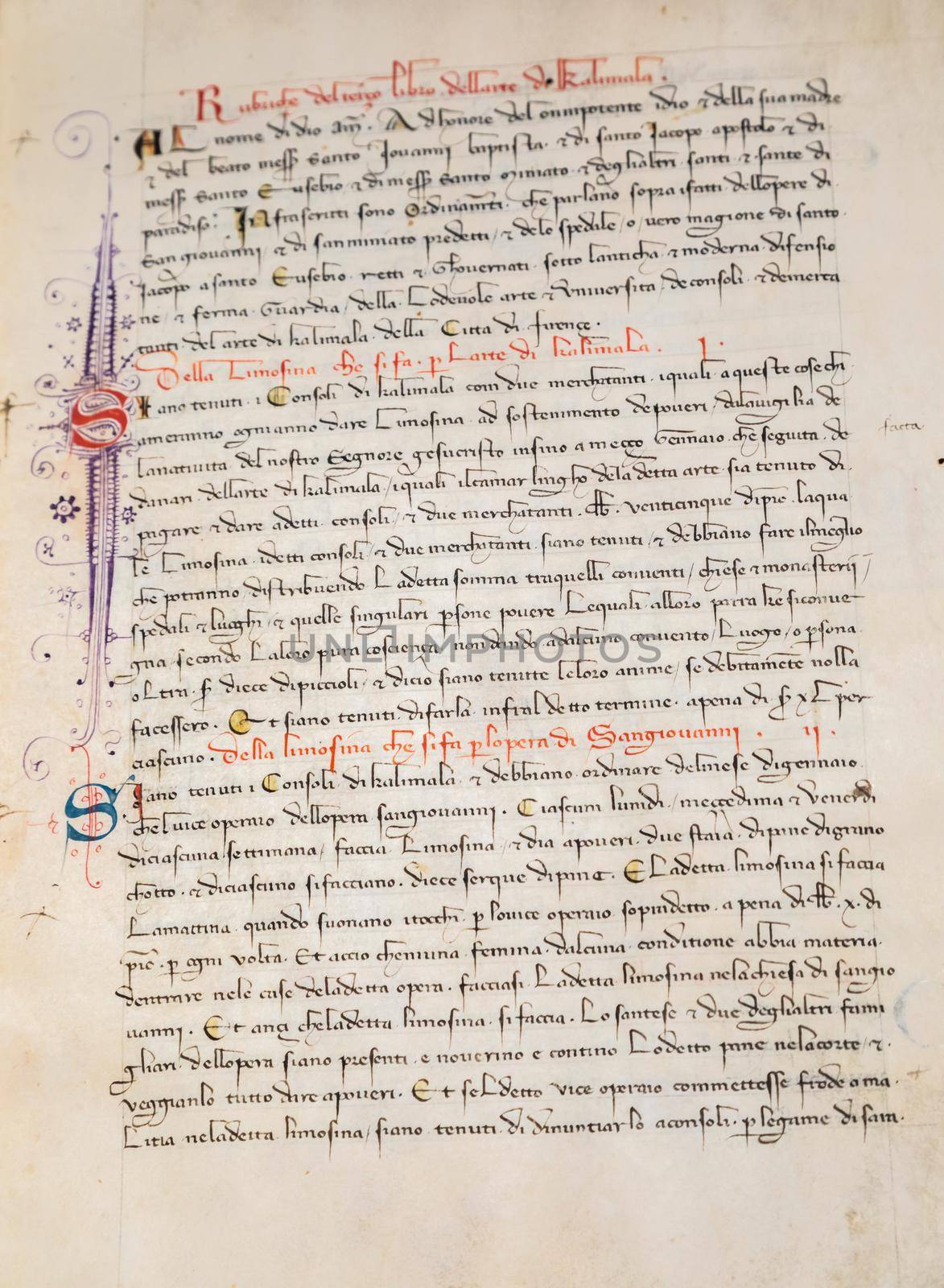 Antique manuscript sheet from Dante Divine Comedy. by Perseomedusa
