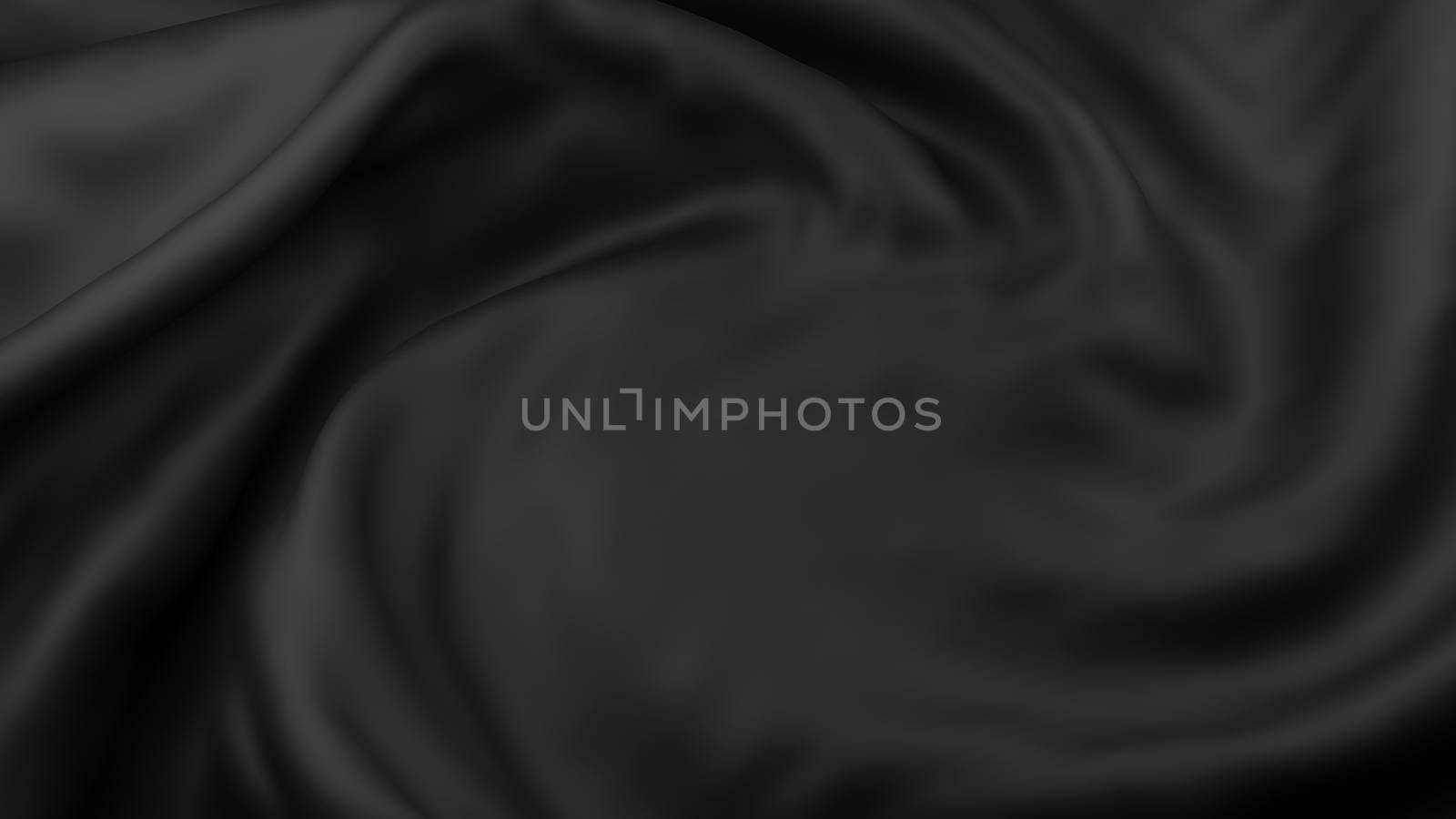 Black fabric background with copy space 3d render by Myimagine