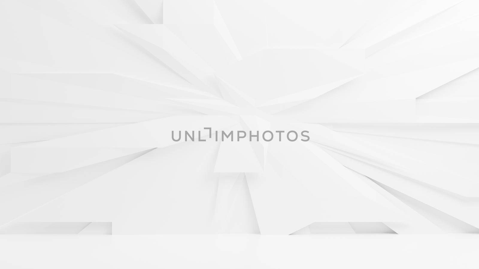 Abstract white wall background 3D render by Myimagine