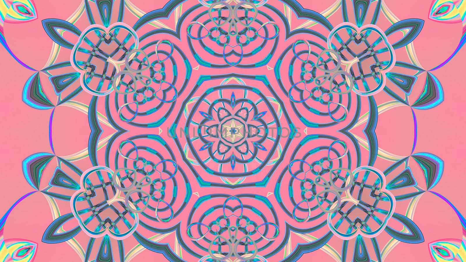 Abstract textured pink background kaleidoscope. by Vvicca
