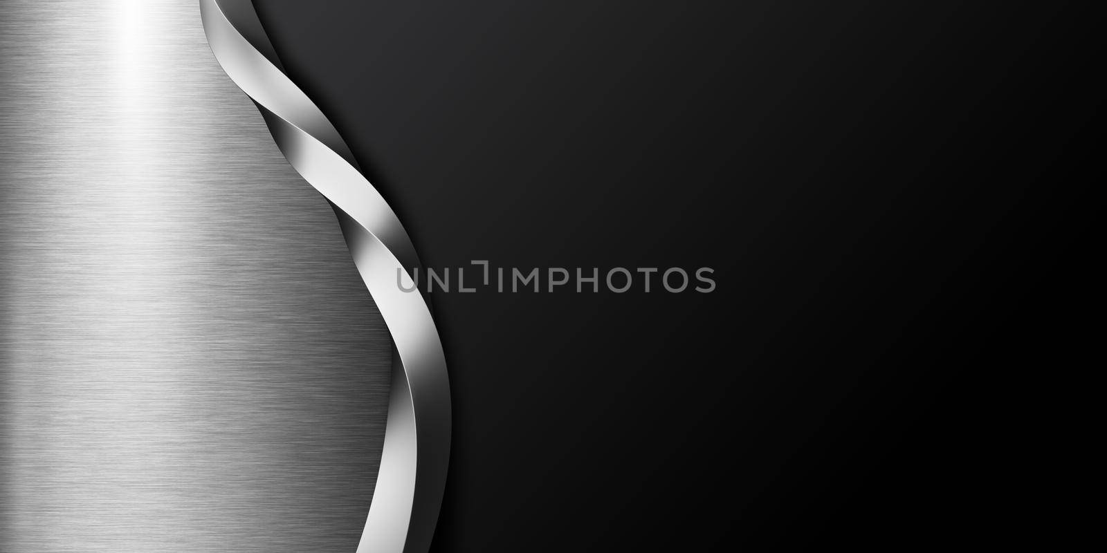 Metal background with copy space 3D render