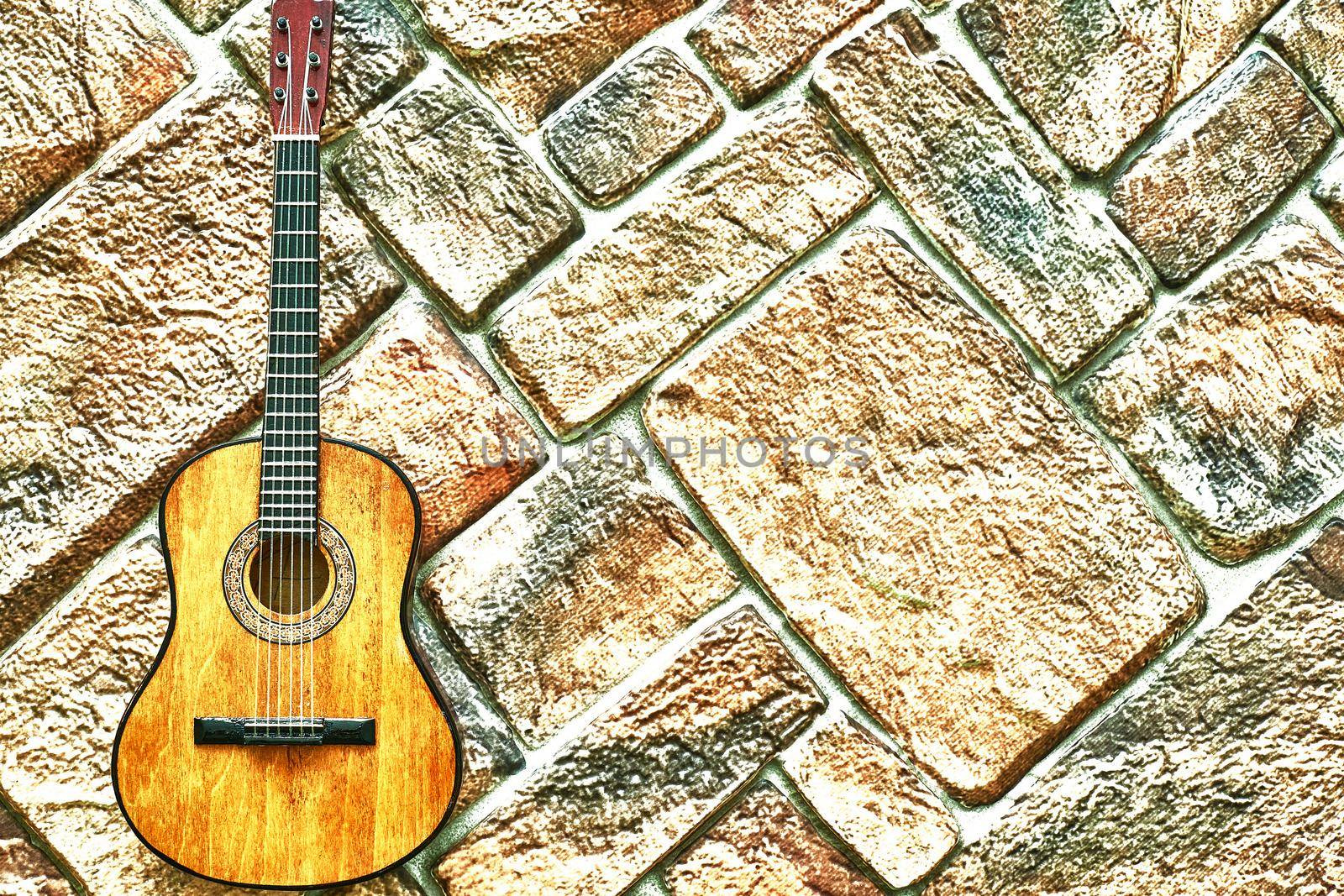 a brief record of facts, topics, or thoughts, written down as an aid to memory. a stringed musical instrument, with a fretted fingerboard, typically incurved sides, and six or twelve strings