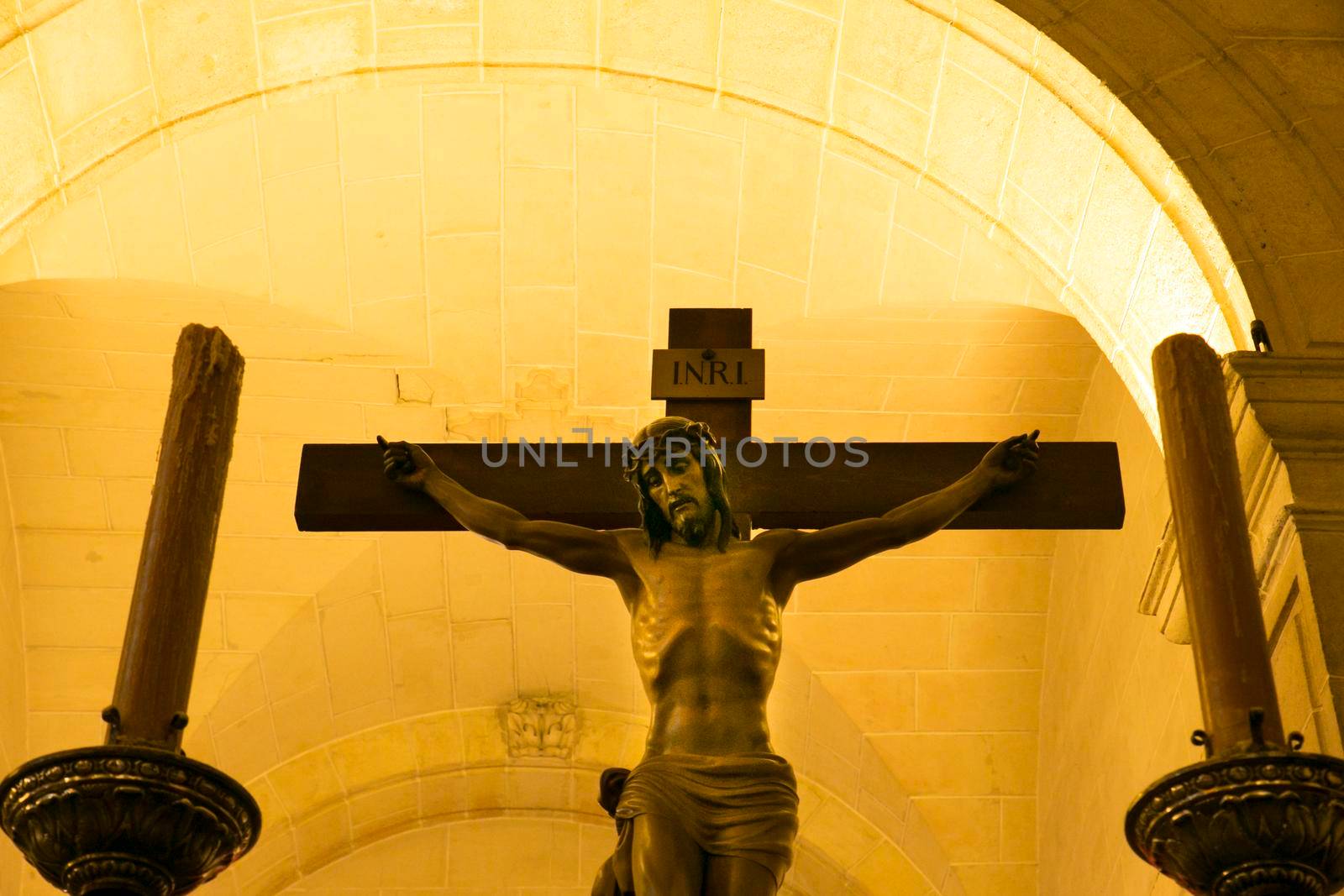 Elche, Spain- April 13, 2022: Beautiful Easter Parade of Jesus Christ in the Holy Week of Elche.