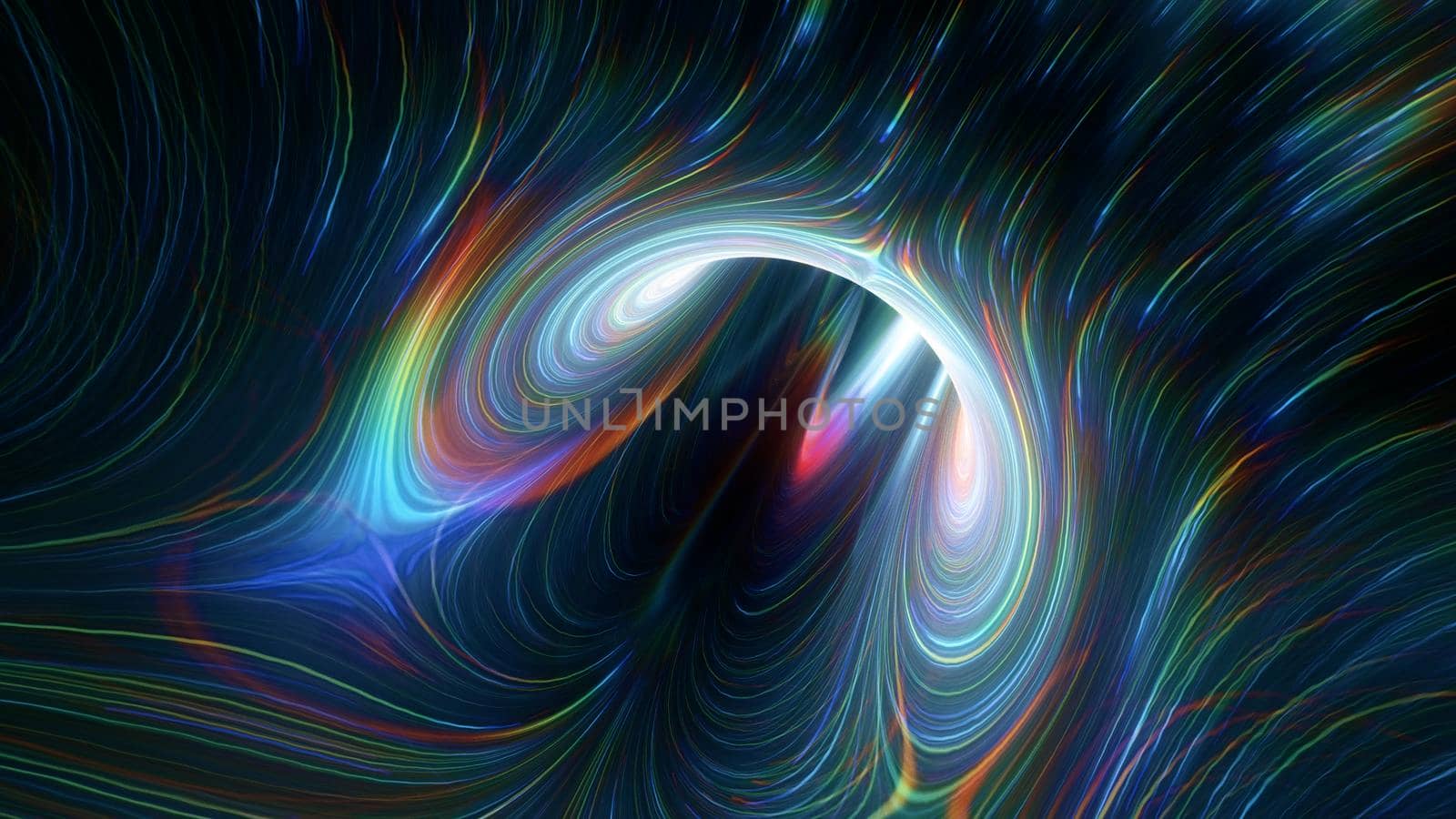 Spacetime Scifi Digital Arts concept distortion warp on space bended curved as hole