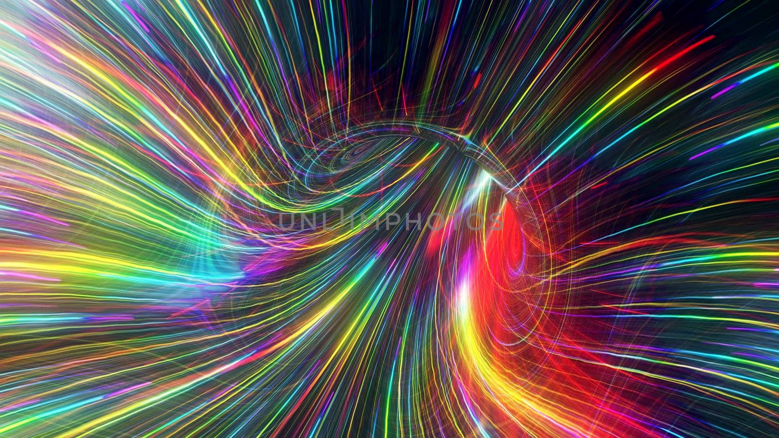 Spacetime Scifi Digital Arts concept distortion warp on space bended curved as hole