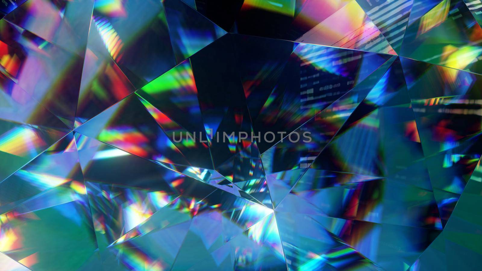 diamond facets abstract diffraction dispersion background