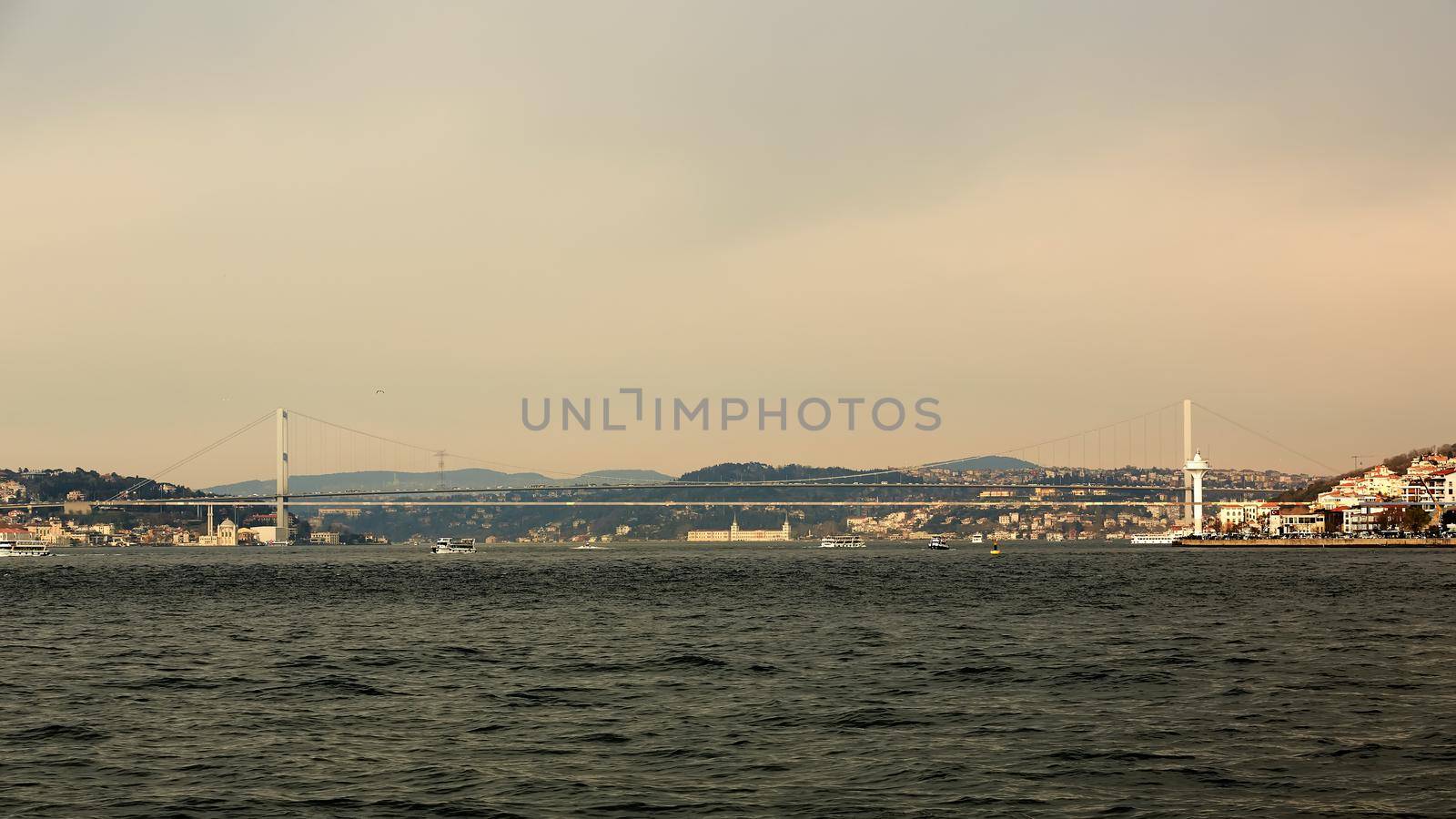 The Bosphorus. 15 July Martyrs Bridge or Bosphorus Bridge.